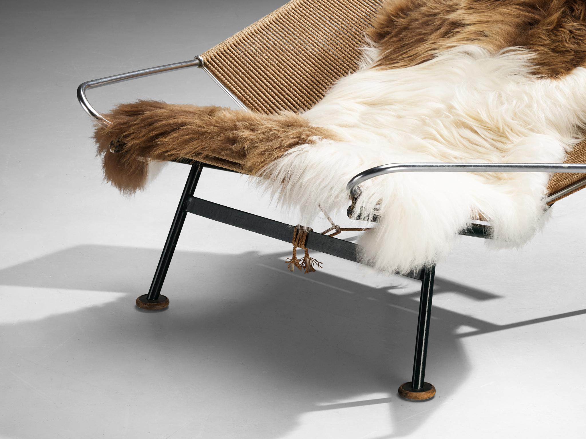 Scandinave moderne Chaise longue iconique Hans Wegner 