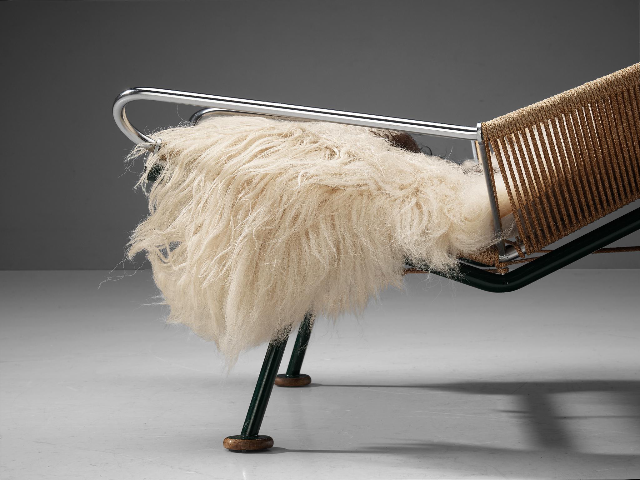 Danish Iconic Hans Wegner ‘Flag Halyard’ Lounge Chair Early Edition Model GE225