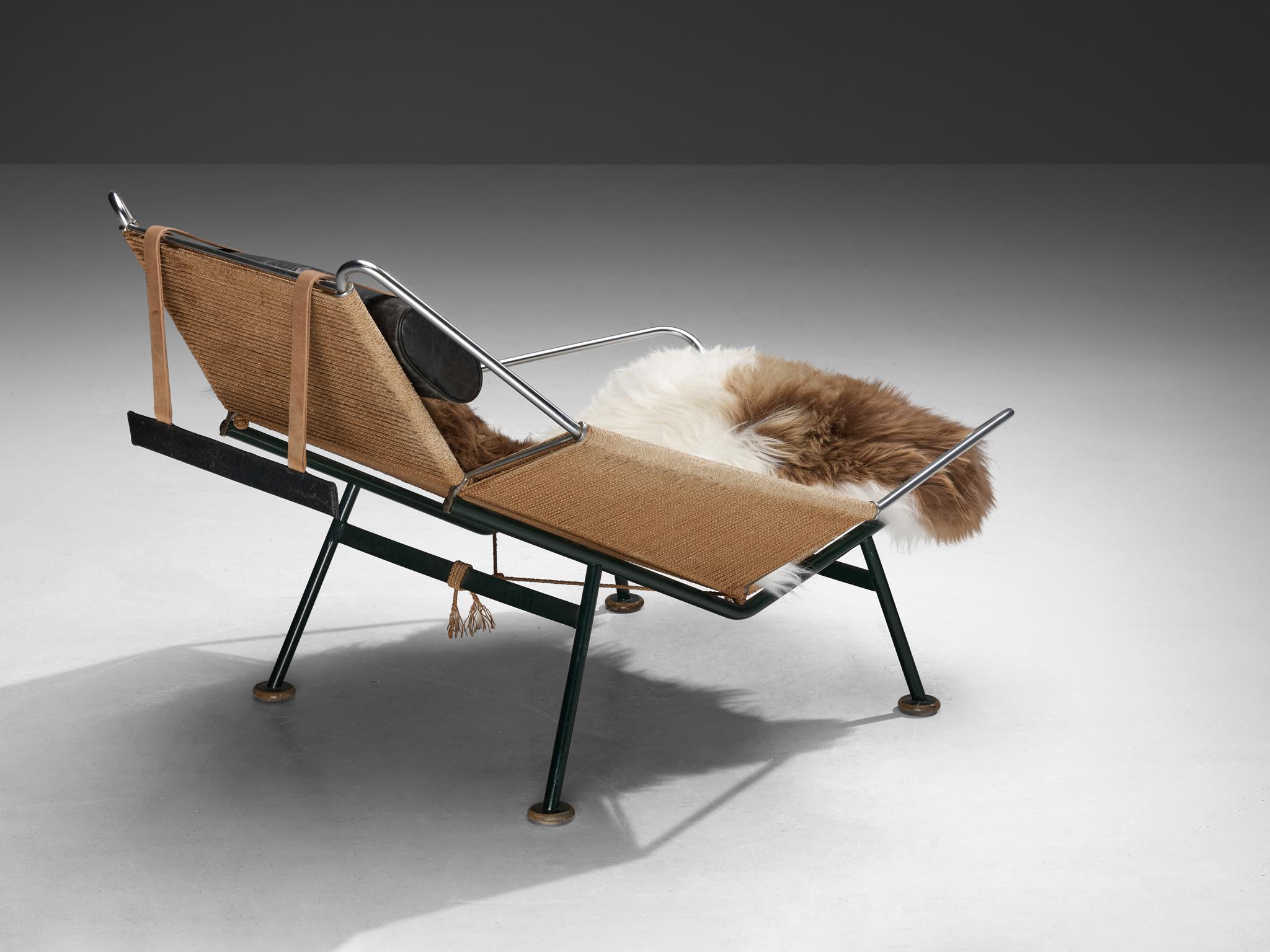 Iconic Hans Wegner ‘Flag Halyard’ Lounge Chair Early Edition Model GE225  For Sale 2