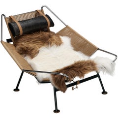 Iconic Hans Wegner ‘Flag Halyard’ Lounge Chair Early Edition Model GE225