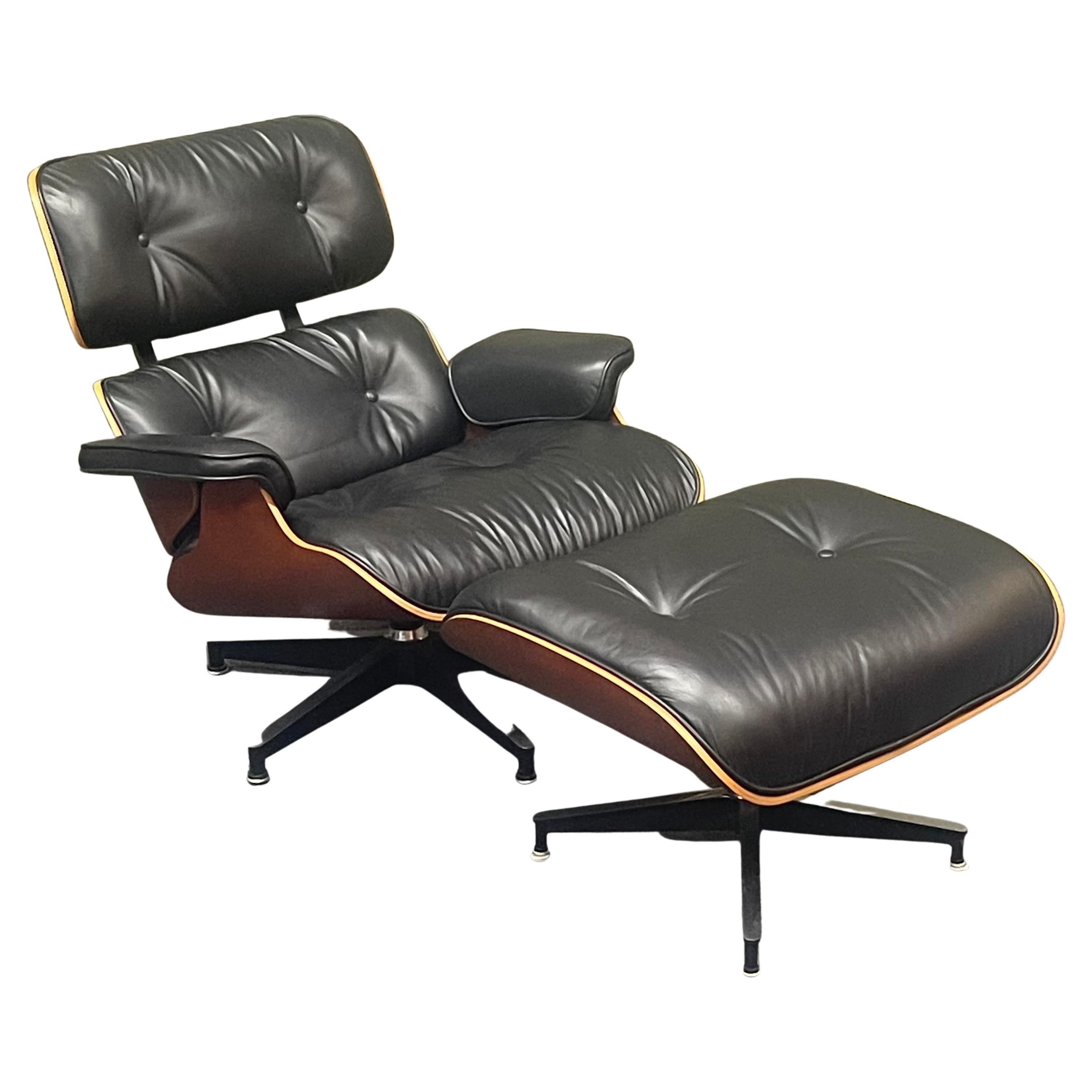 Chaise longue et pouf Eames emblématiques d'Herman Miller, modèles 670 et 671 6