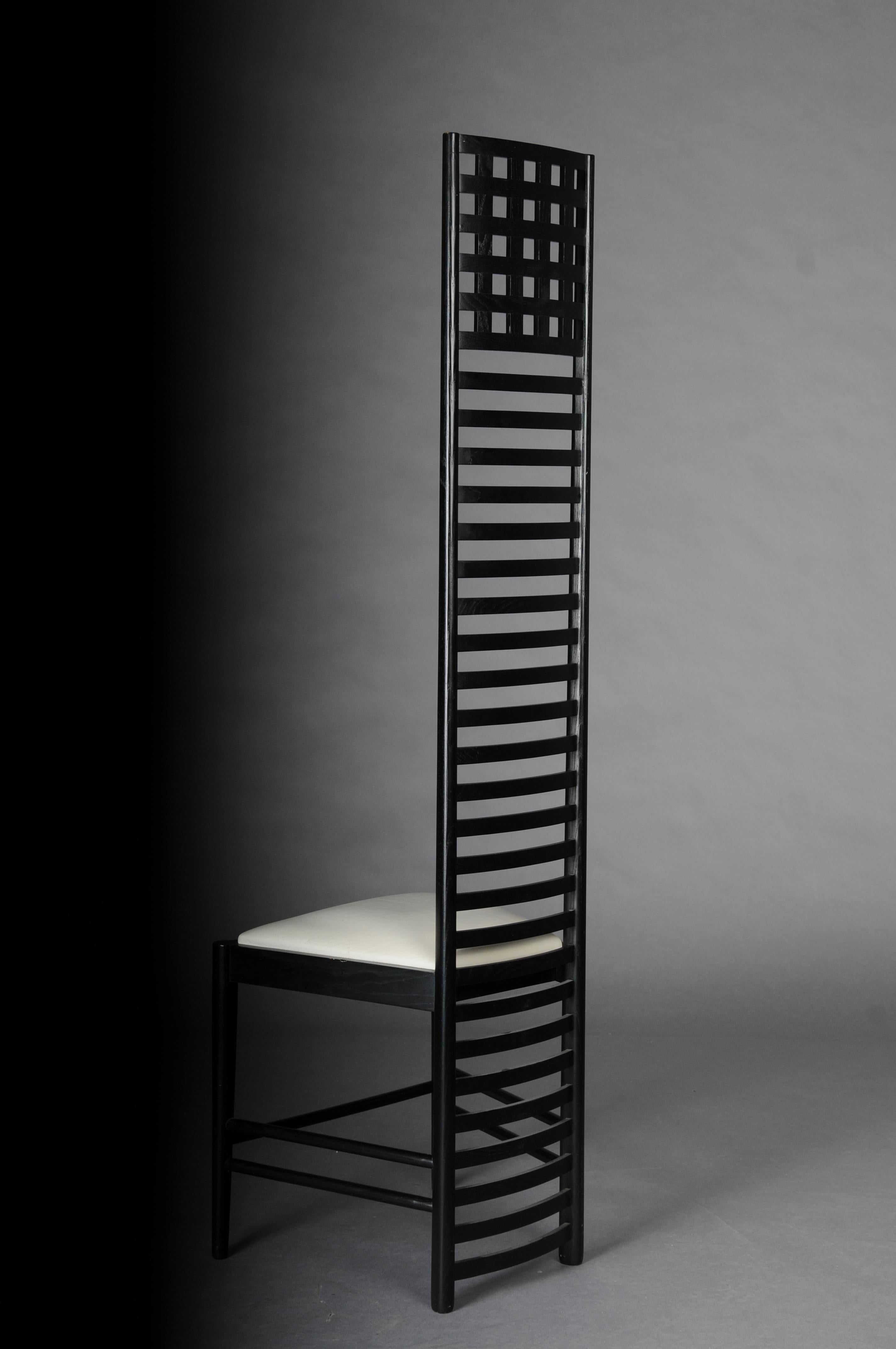 Oak Iconic Hill House 1 Chair by Charles Rennie Mackintosh For Sale
