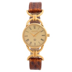 Iconic Horse Bit Inspired Gucci Ladies Ref 6000 Wristwatch, Champagne Dial, 1994