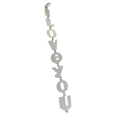 Bracciale iconico "I Love U" in argento sterling