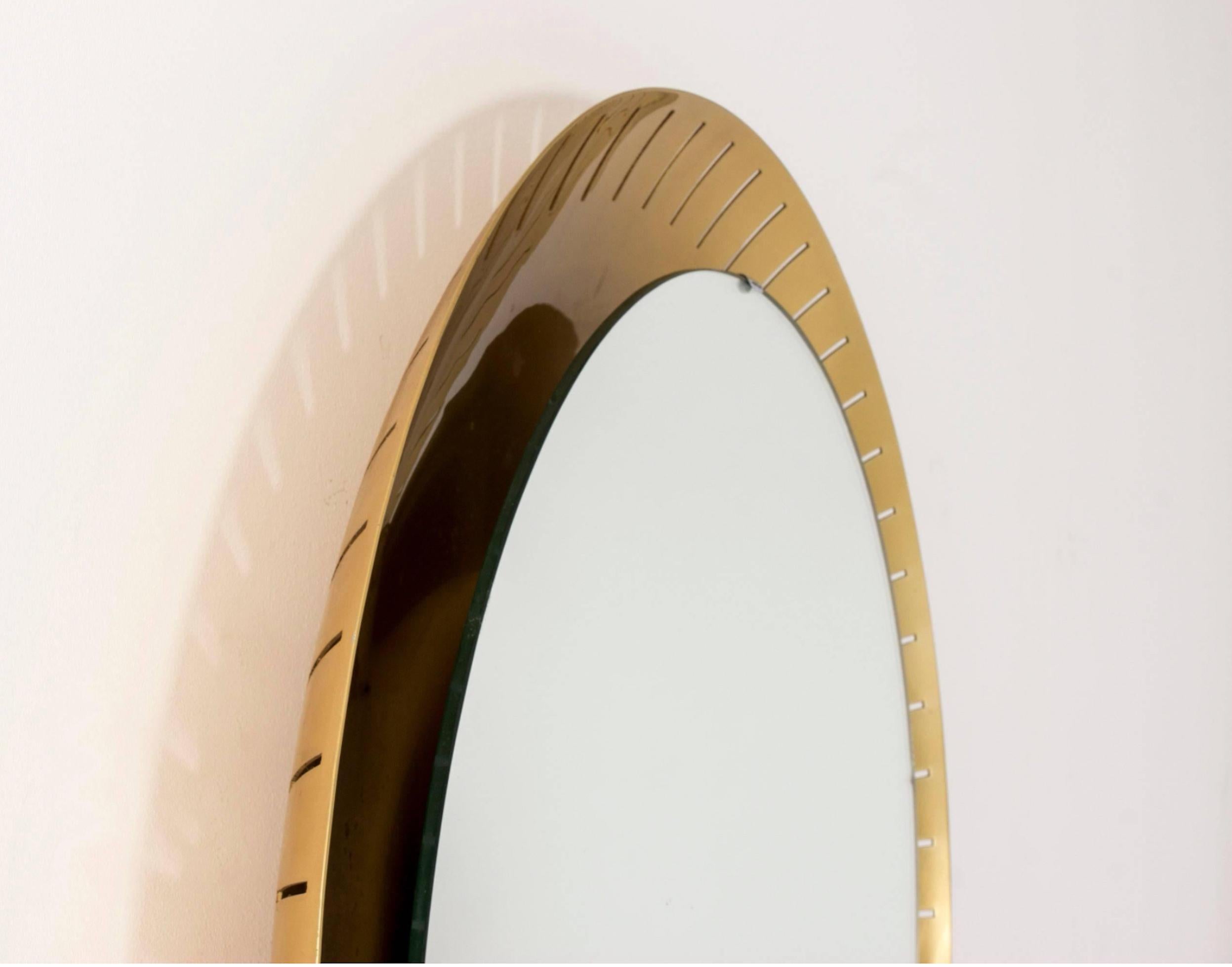 Italian Iconic Illuminated Backlit Mirror by Stilnovo, Italy 1950s For Sale