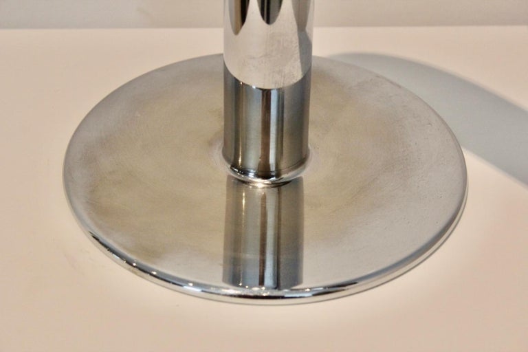 Stainless Steel Iconic Ingo Maurer ‘Gulp’ Tube Table Lamp in Chromed Steel For Sale