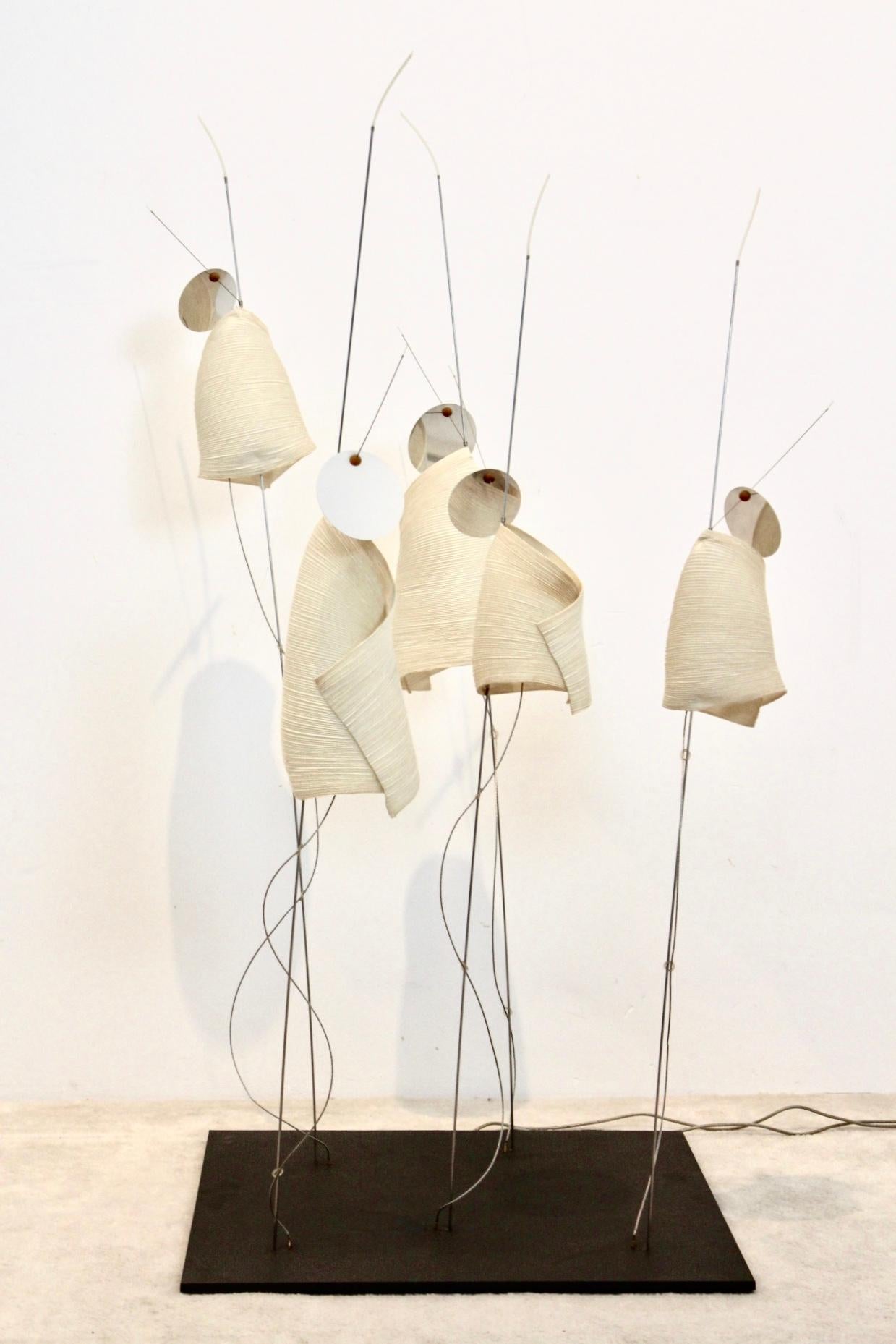 Iconic Ingo Maurer ‘Mahbruky’ Table Lamp with Japanese Paper Shades by Dagmar Mo 4