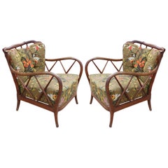 Vintage Iconic Italian Lounge Chairs Attributed to Paolo Buffa
