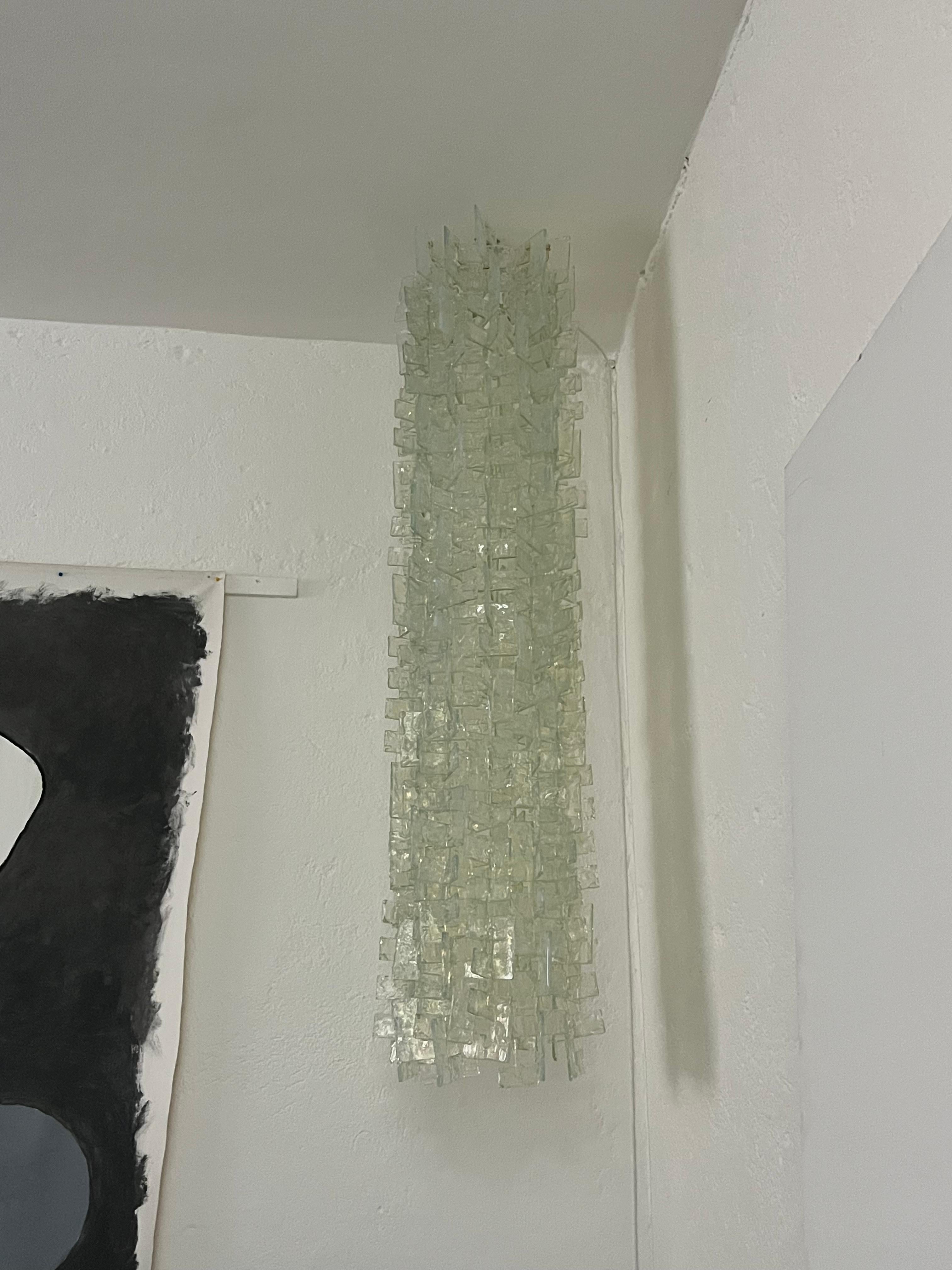 Iconic Italian Murano glass pendant chandelier, 1960's Carlo Nason for Mazzega For Sale 3