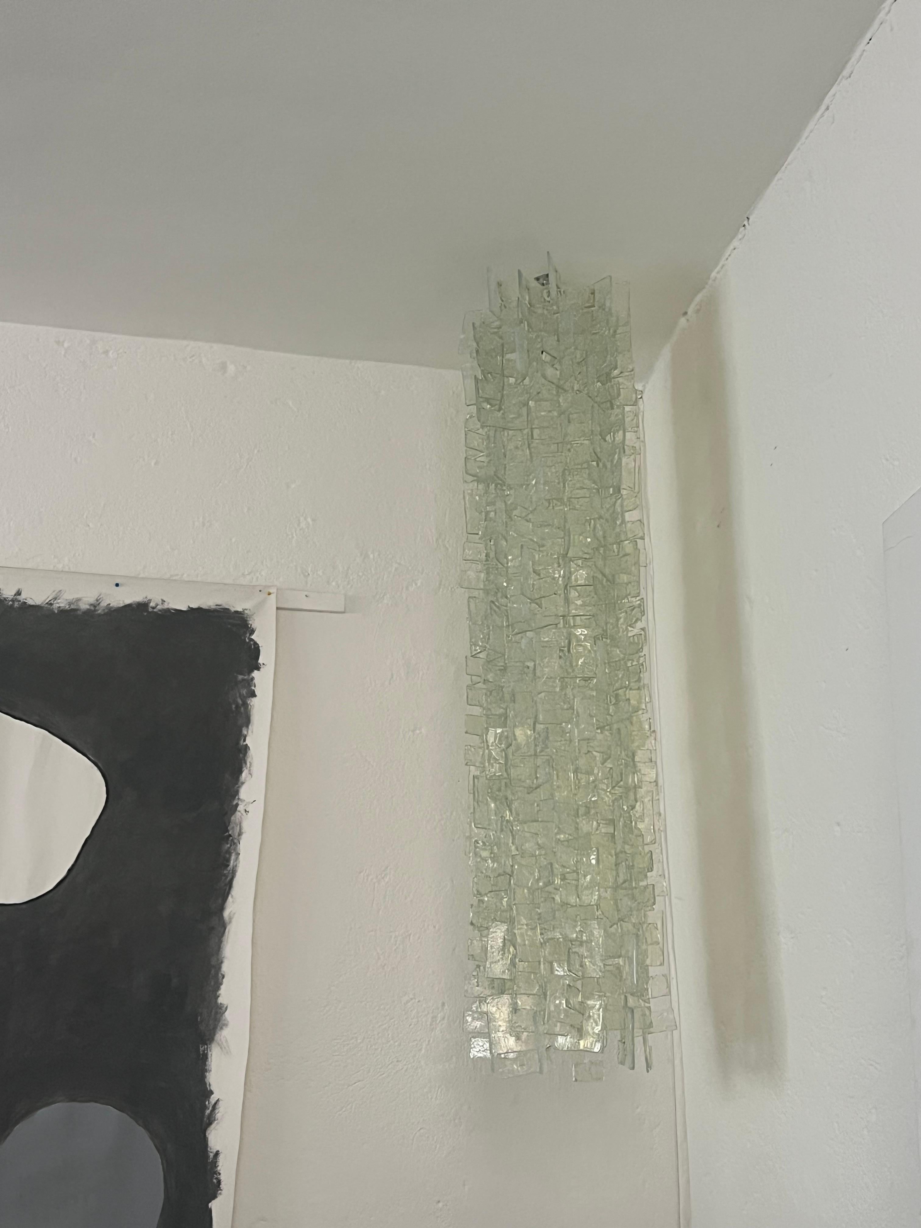 Mid-Century Modern Iconic Italian Murano glass pendant chandelier, 1960's Carlo Nason for Mazzega For Sale