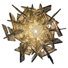 Iconic Italian Murano glass pendant chandelier, 1960's Carlo Nason for Mazzega