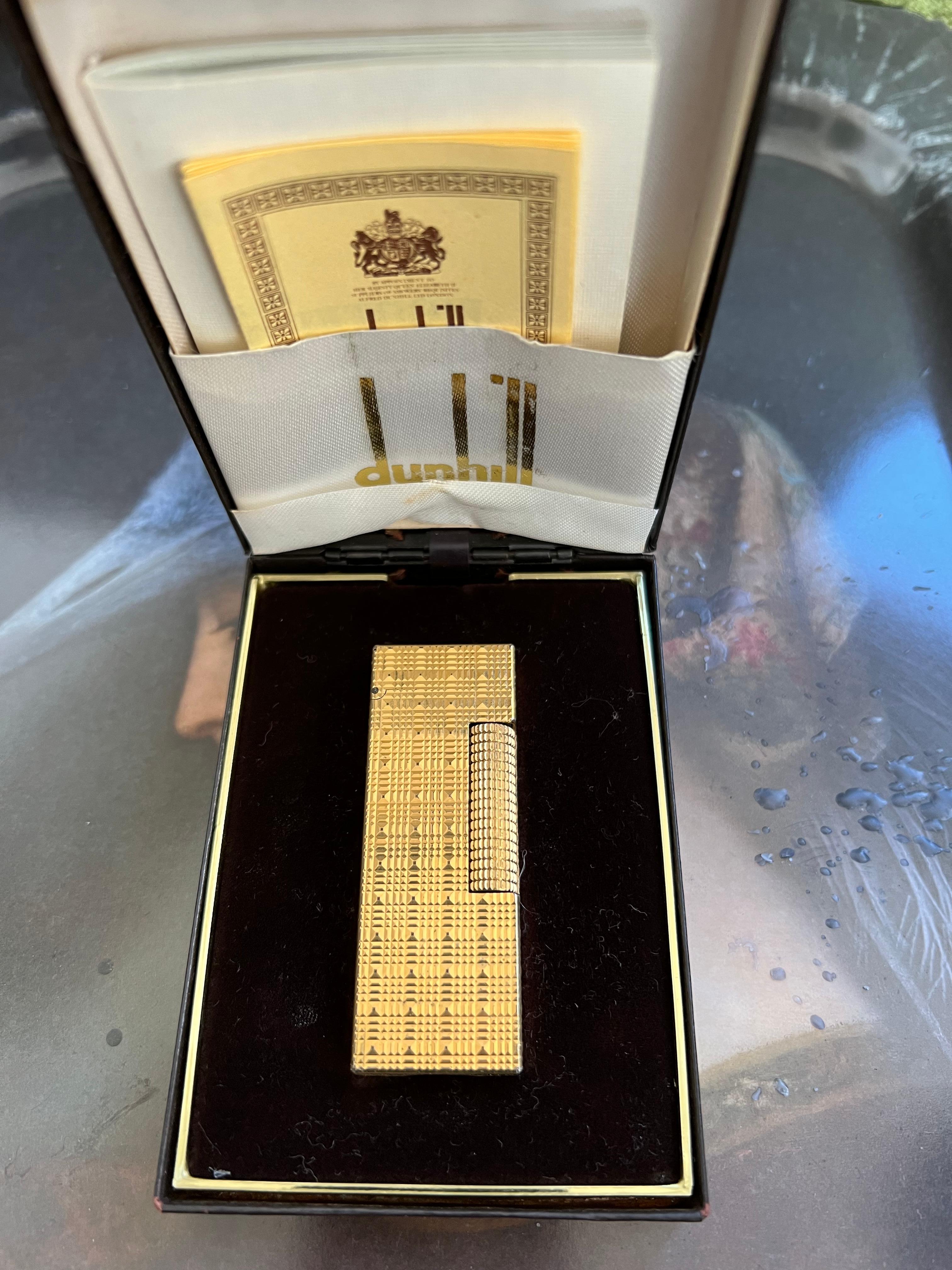 Iconic James Bond Dunhill Gold-Plated Lighter with Original Case 6