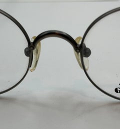Iconic Jean Paul Gaultier Gun-Metal with Black Lucite Arms Prescription Frames