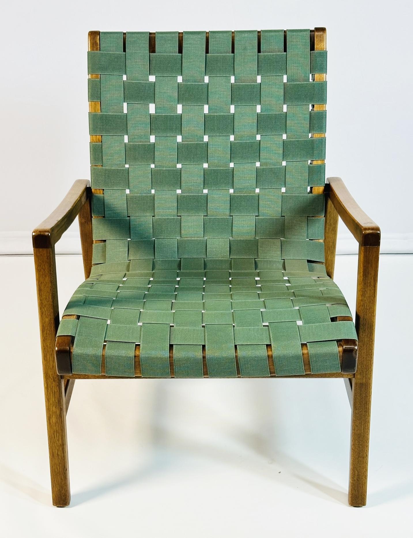 Mid-Century moderno Iconica sedia da salotto Jens Risom per Knoll, modello 652-W, metà del secolo scorso. in vendita