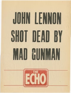 Iconic John Lennon Assassination Headline Poster - A Rare Historical Artifact