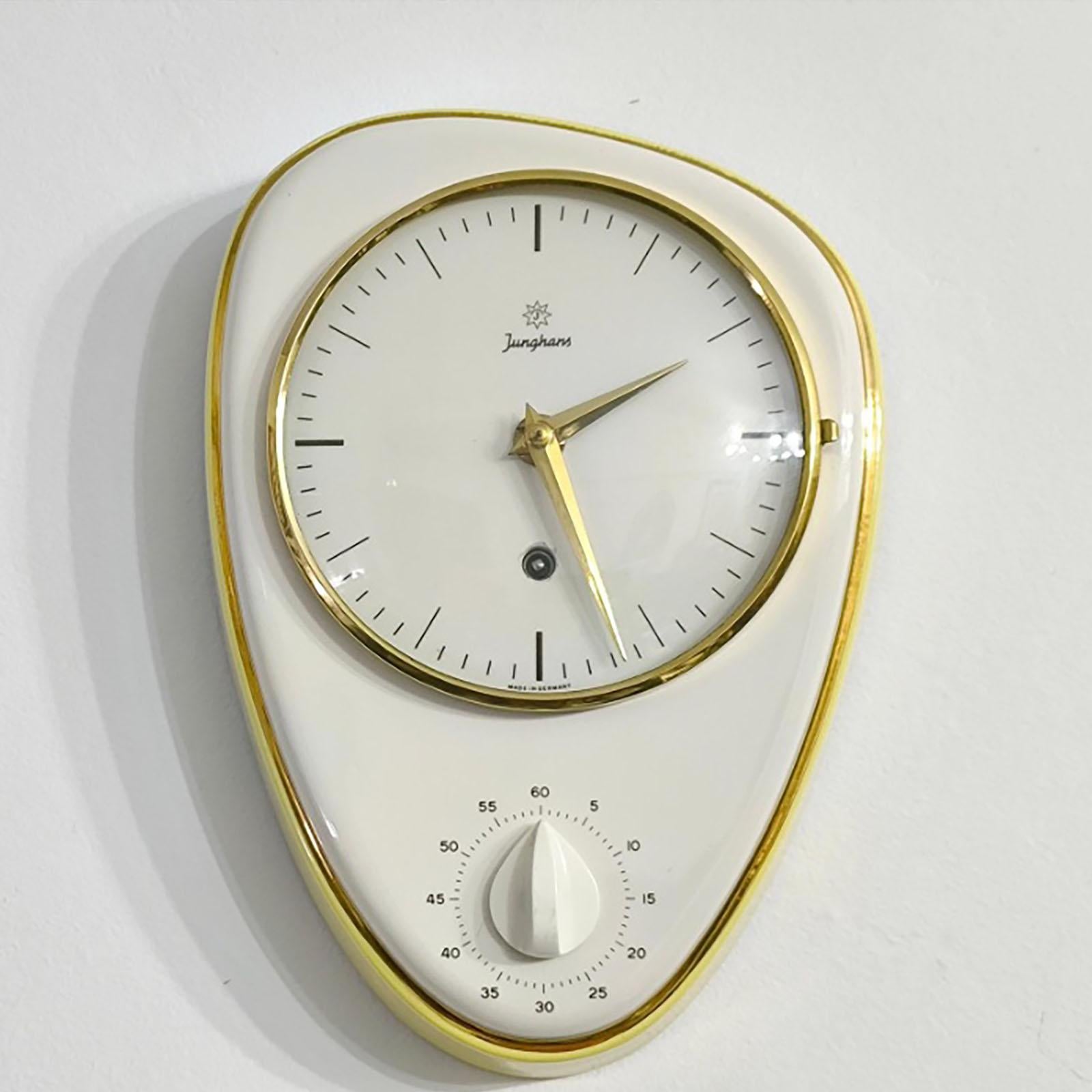 Tedesco Icone Junghans, Max Bill,  Orologio da cucina in ceramica della Savoia, 