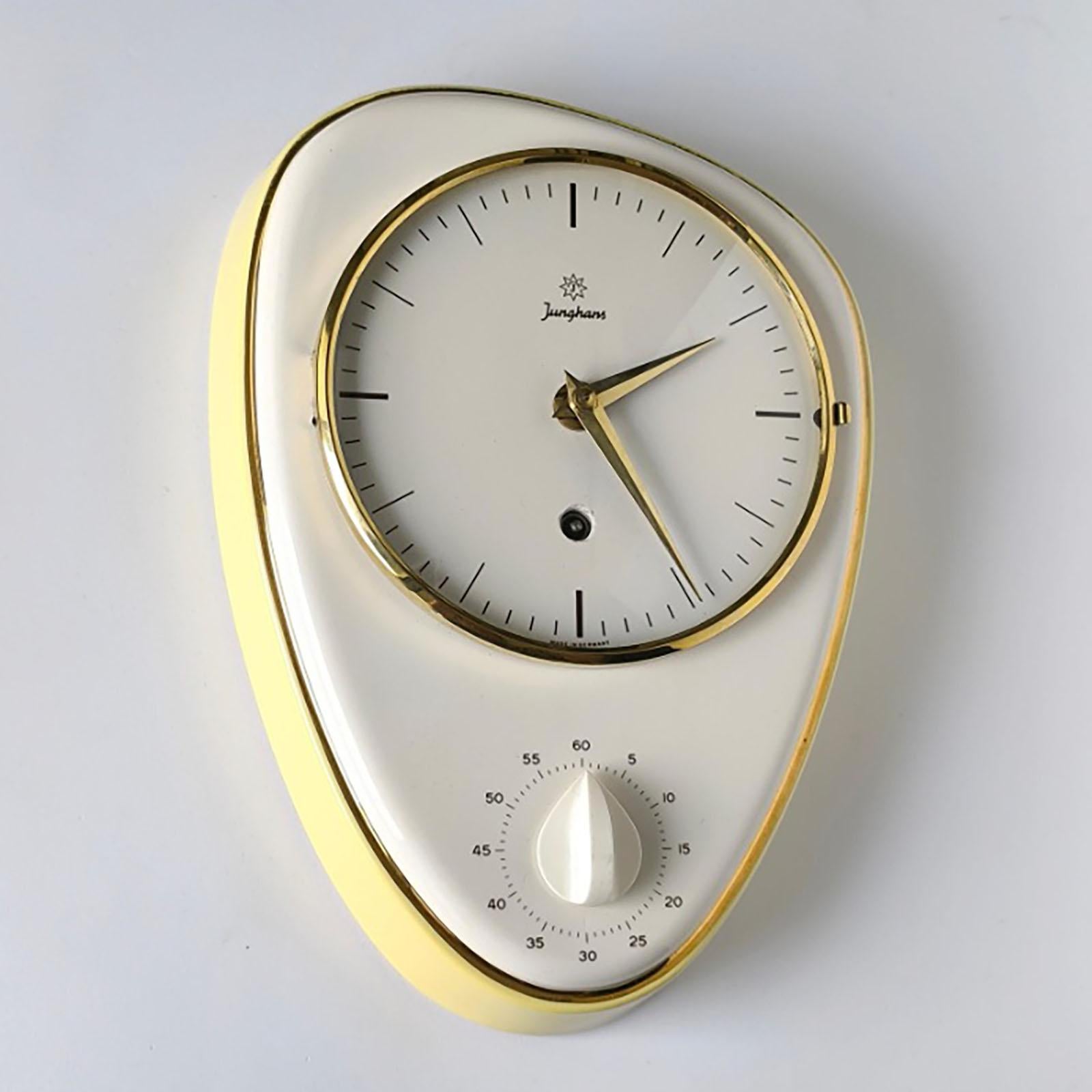 Ottone Icone Junghans, Max Bill,  Orologio da cucina in ceramica della Savoia, 