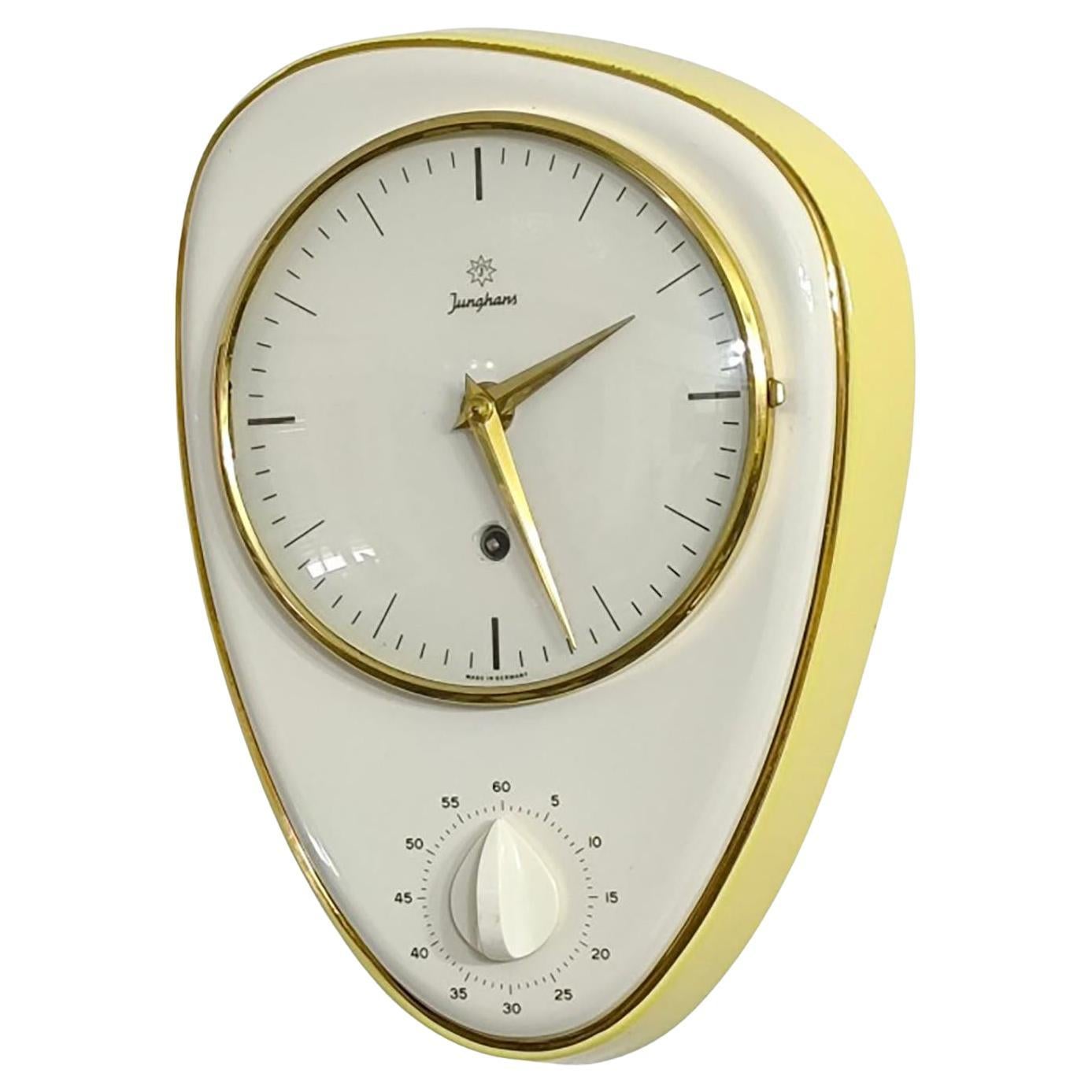 Icone Junghans, Max Bill,  Orologio da cucina in ceramica della Savoia, "Marmolada". in vendita