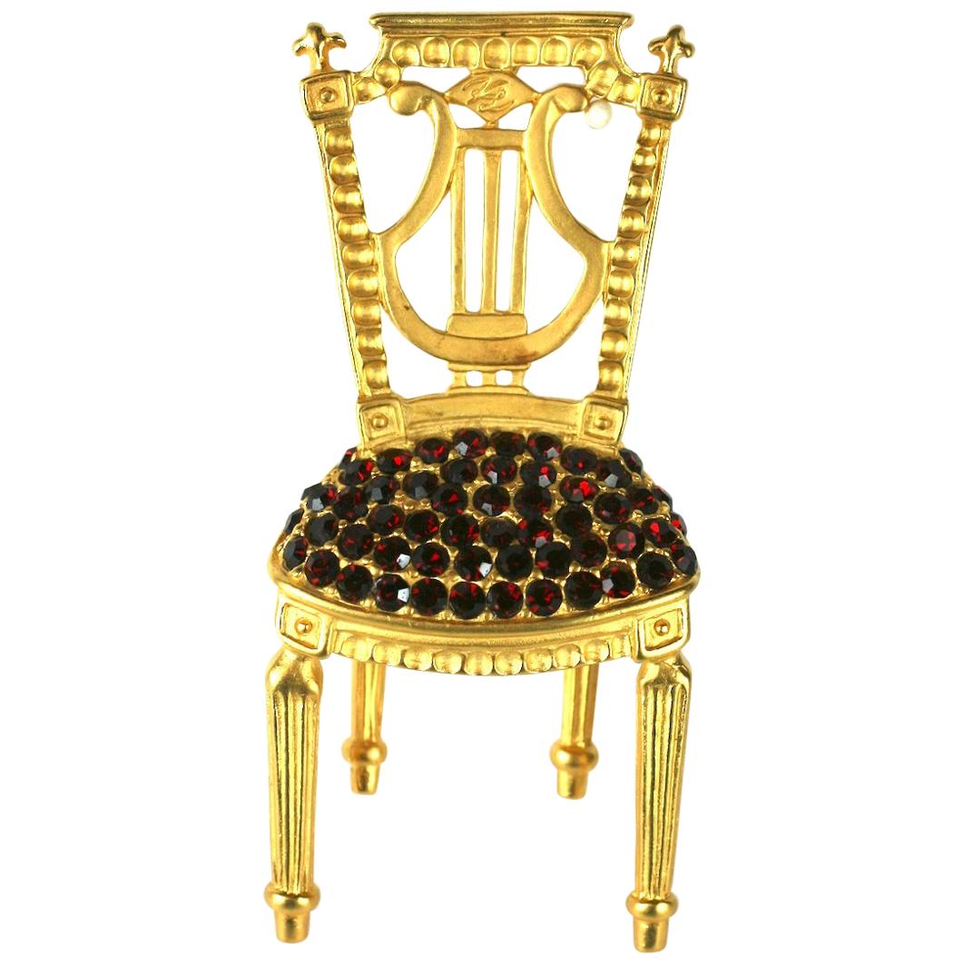Französische Chair-Brosche von Karl Lagerfeld, Ikonische
