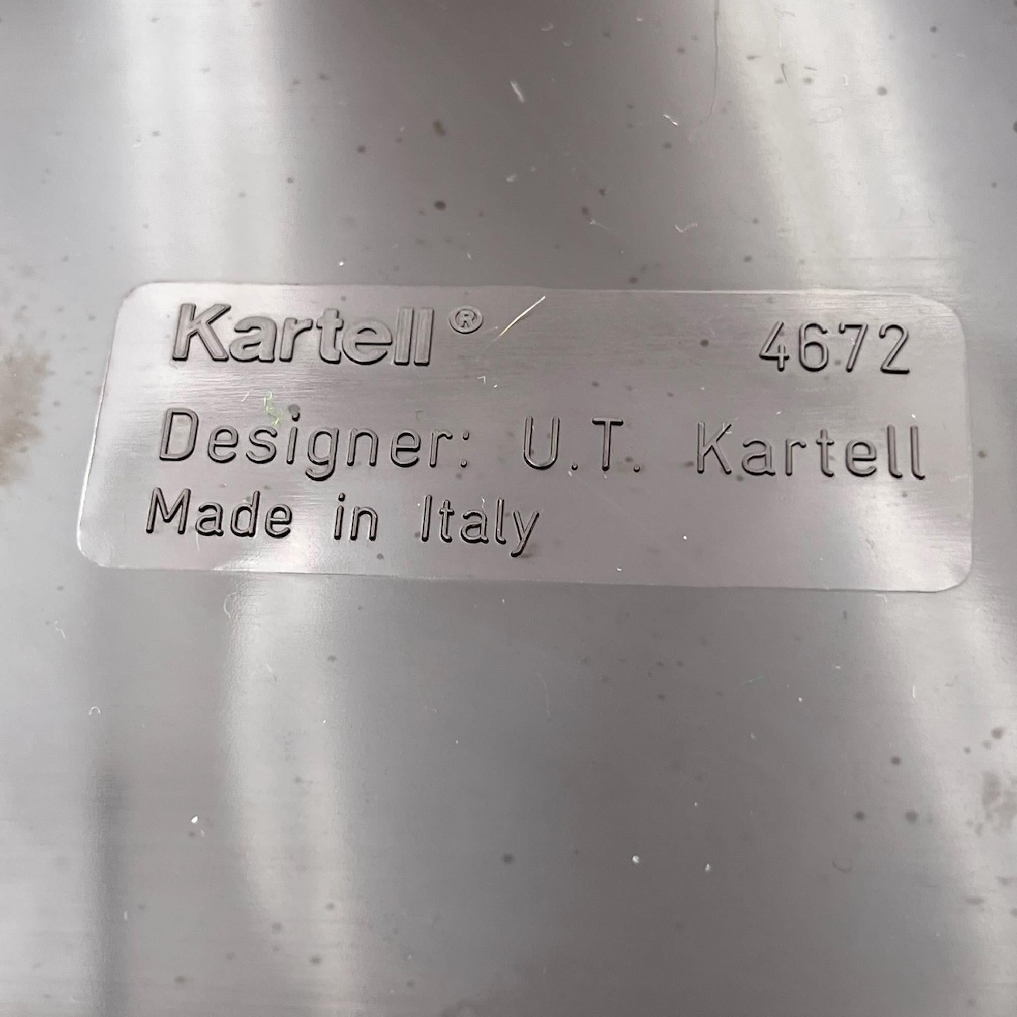 Plastique Corbeille à papier en plastique Iconique Kartell 4672 Dark Brown - Ufficio Tecnico Design en vente