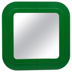 Miroir Kartell emblématique en vert par Anna Castelli Ferrieri, 1970