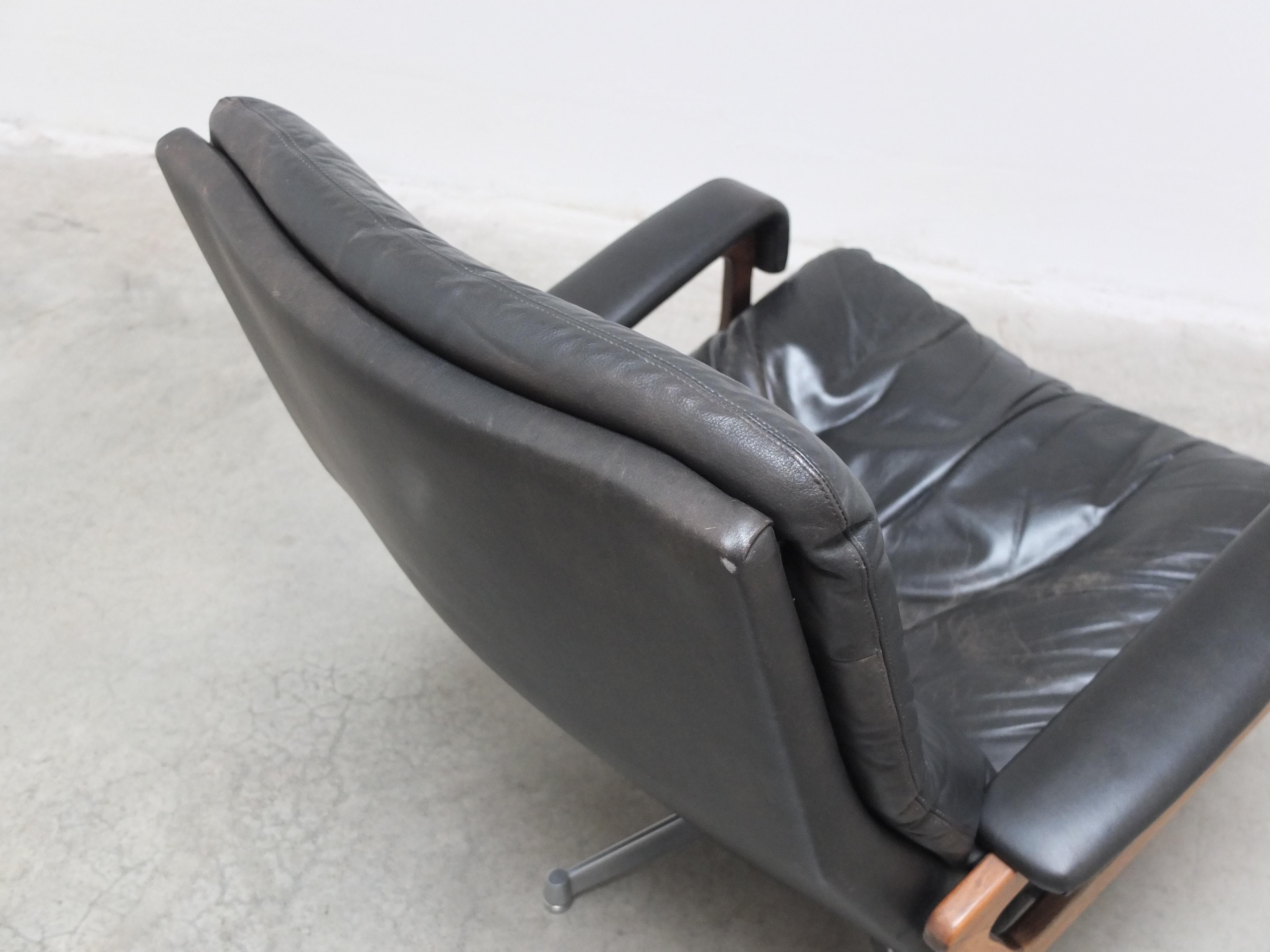 Iconic 'King' Lounge Chair by André Vandenbeuck for Strässle, 1960s For Sale 6