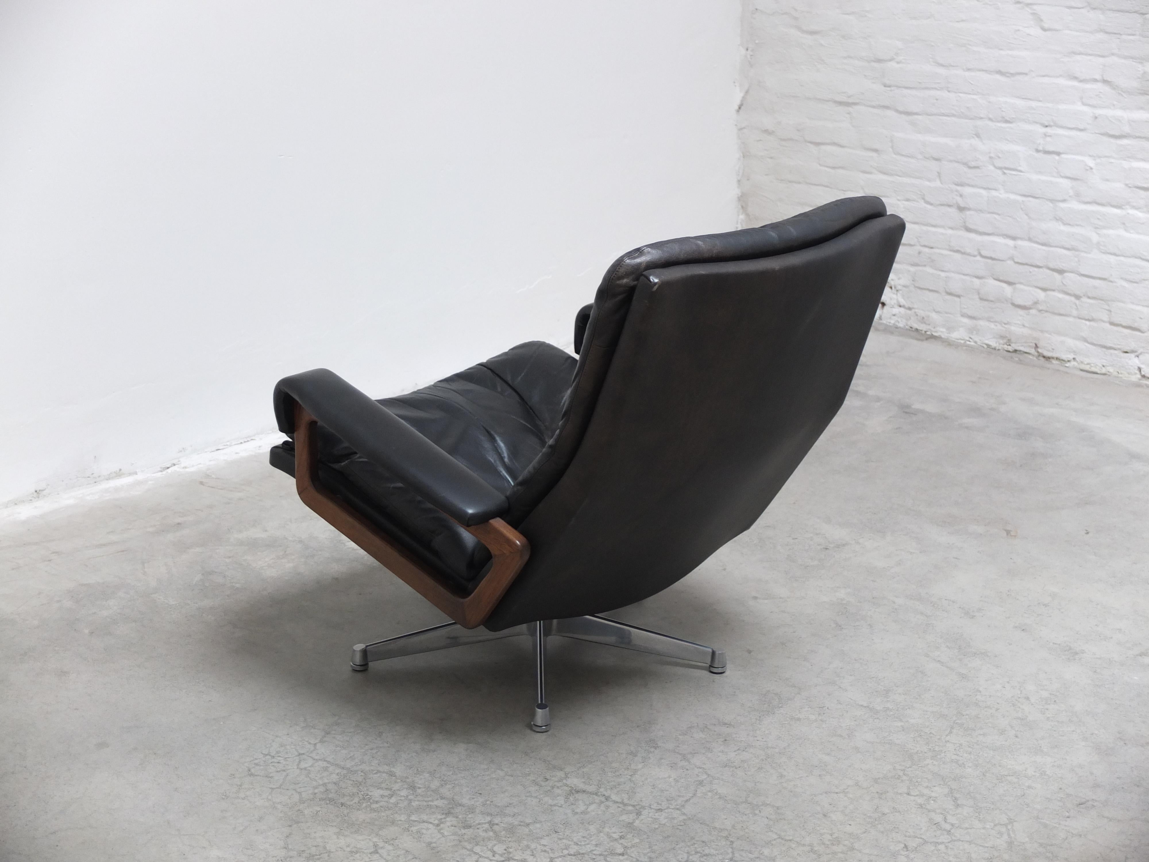 Iconic 'King' Lounge Chair by André Vandenbeuck for Strässle, 1960s For Sale 9