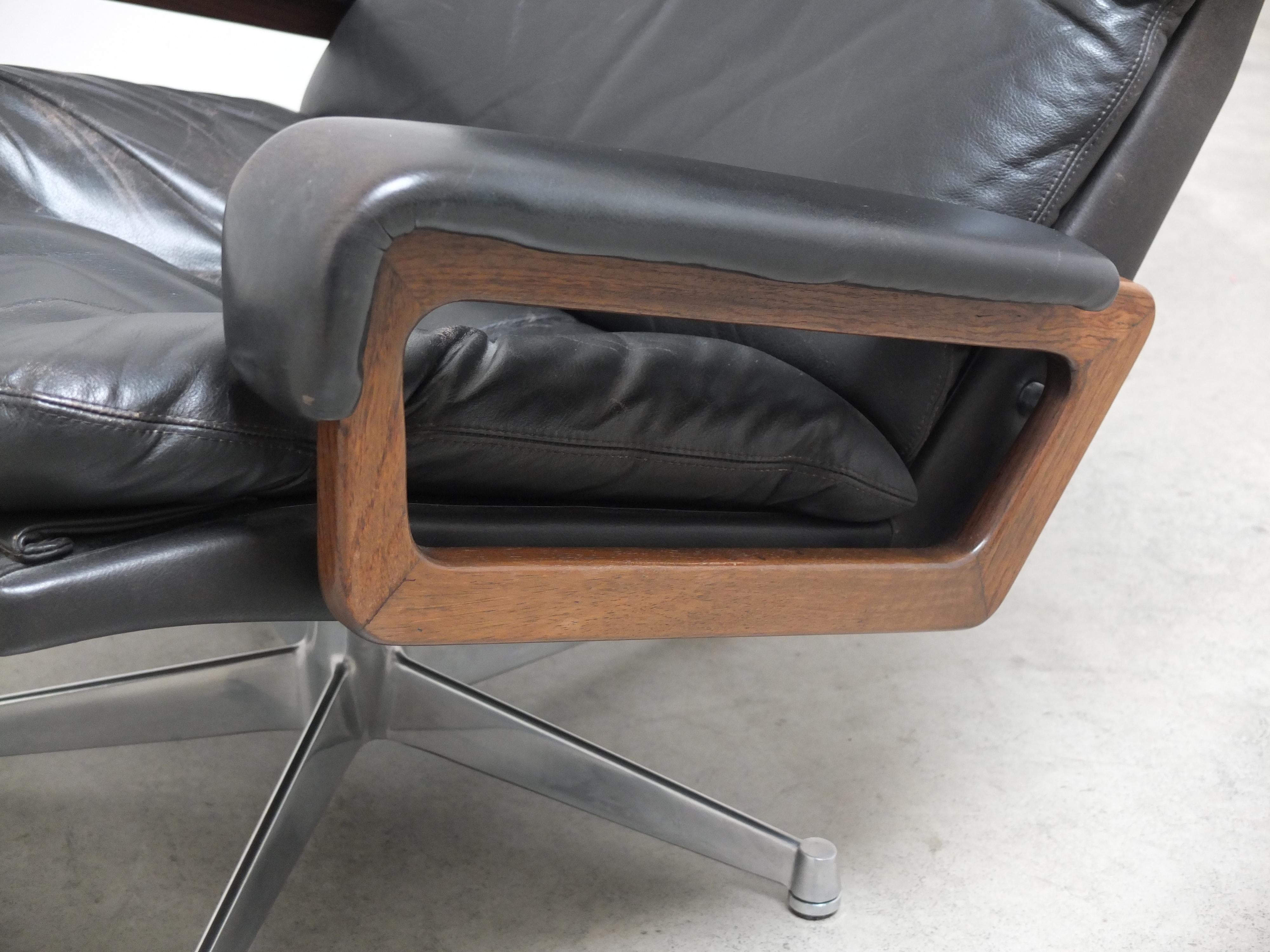Iconic 'King' Lounge Chair by André Vandenbeuck for Strässle, 1960s For Sale 13