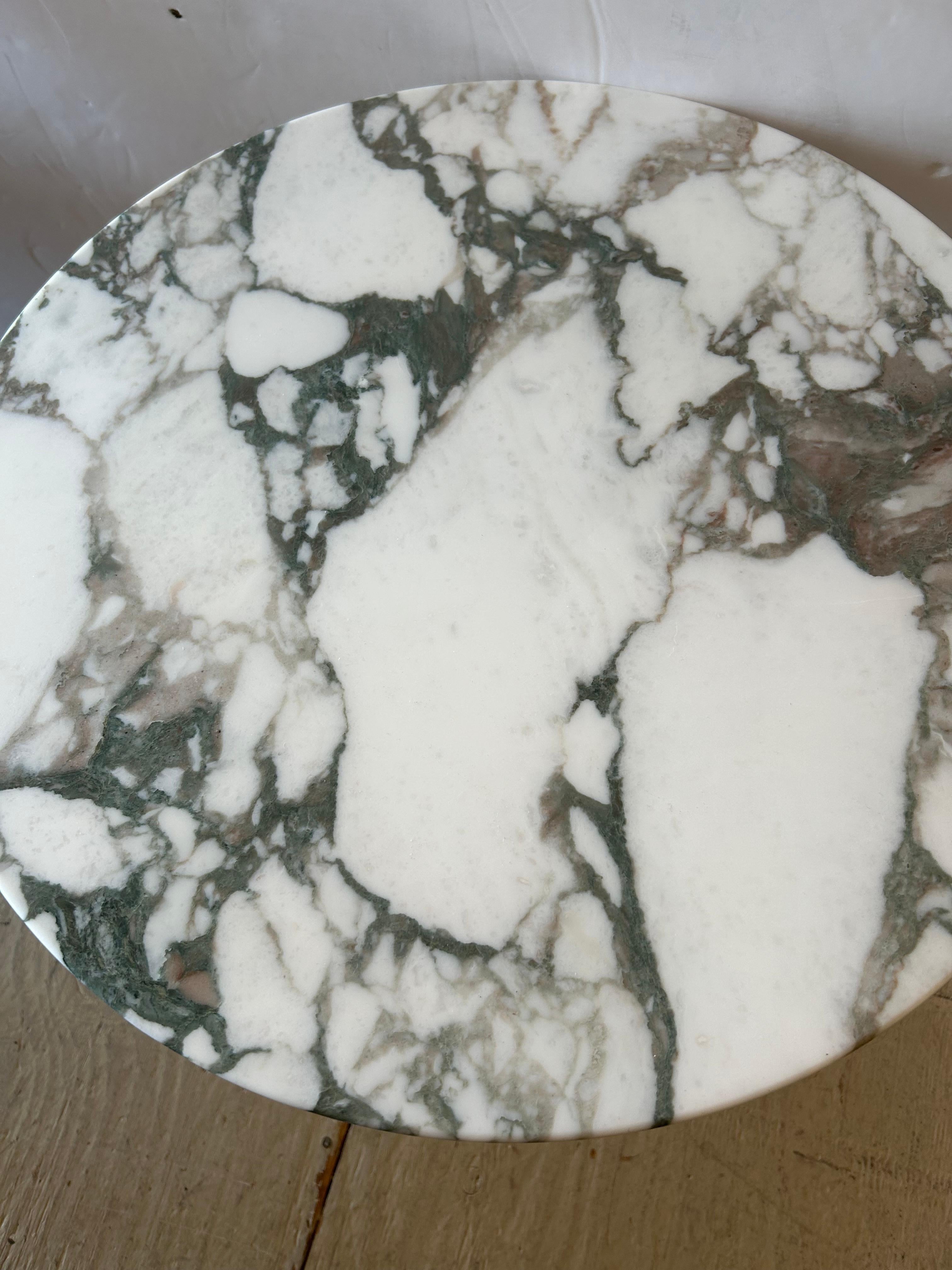 American Iconic Knoll Eero Saarinen Small Round Martini Table with Marble Top For Sale