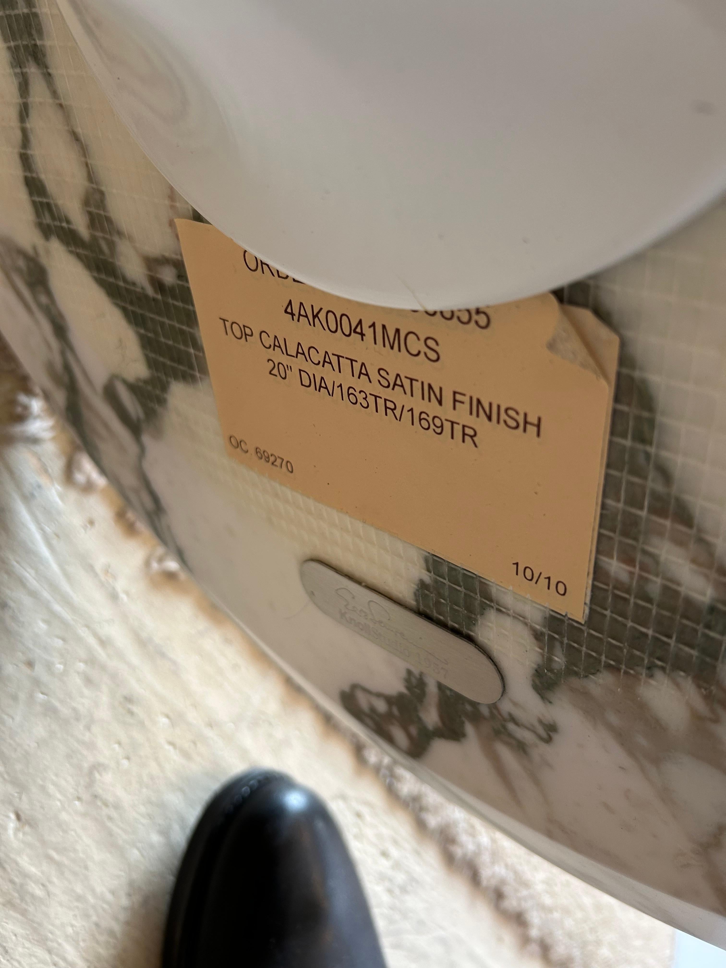 Iconic Knoll Eero Saarinen Small Round Martini Table with Marble Top For Sale 1