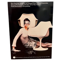 Iconic Knoll Furniture Saarinen Poster 1970's Mounted in Foamboard