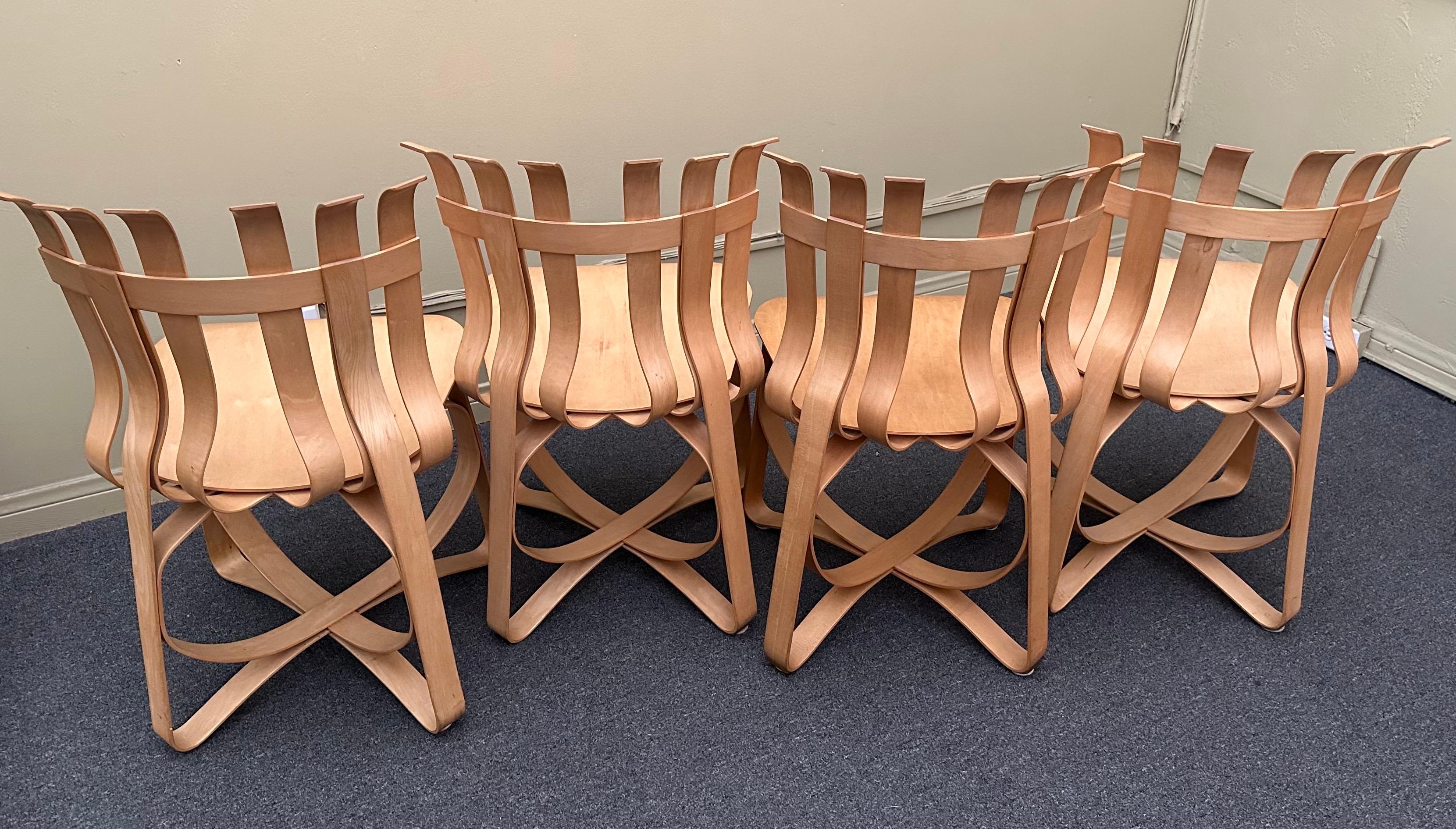 Iconic Knoll Hat Trick Table & Chairs Dining Set by Frank Gehry Stamped & Dated For Sale 2