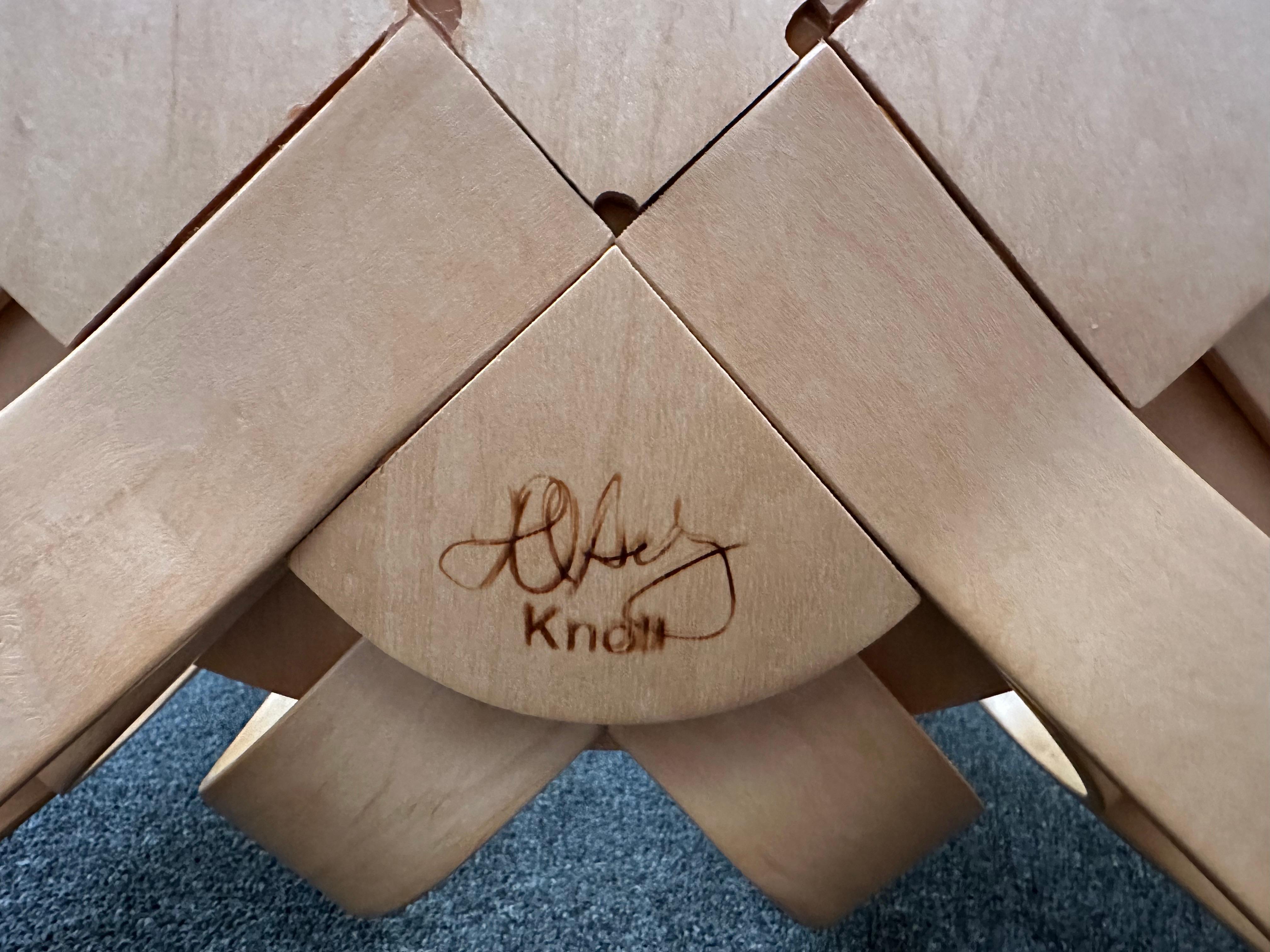 Iconic Knoll Hat Trick Table & Chairs Dining Set by Frank Gehry Stamped & Dated For Sale 9