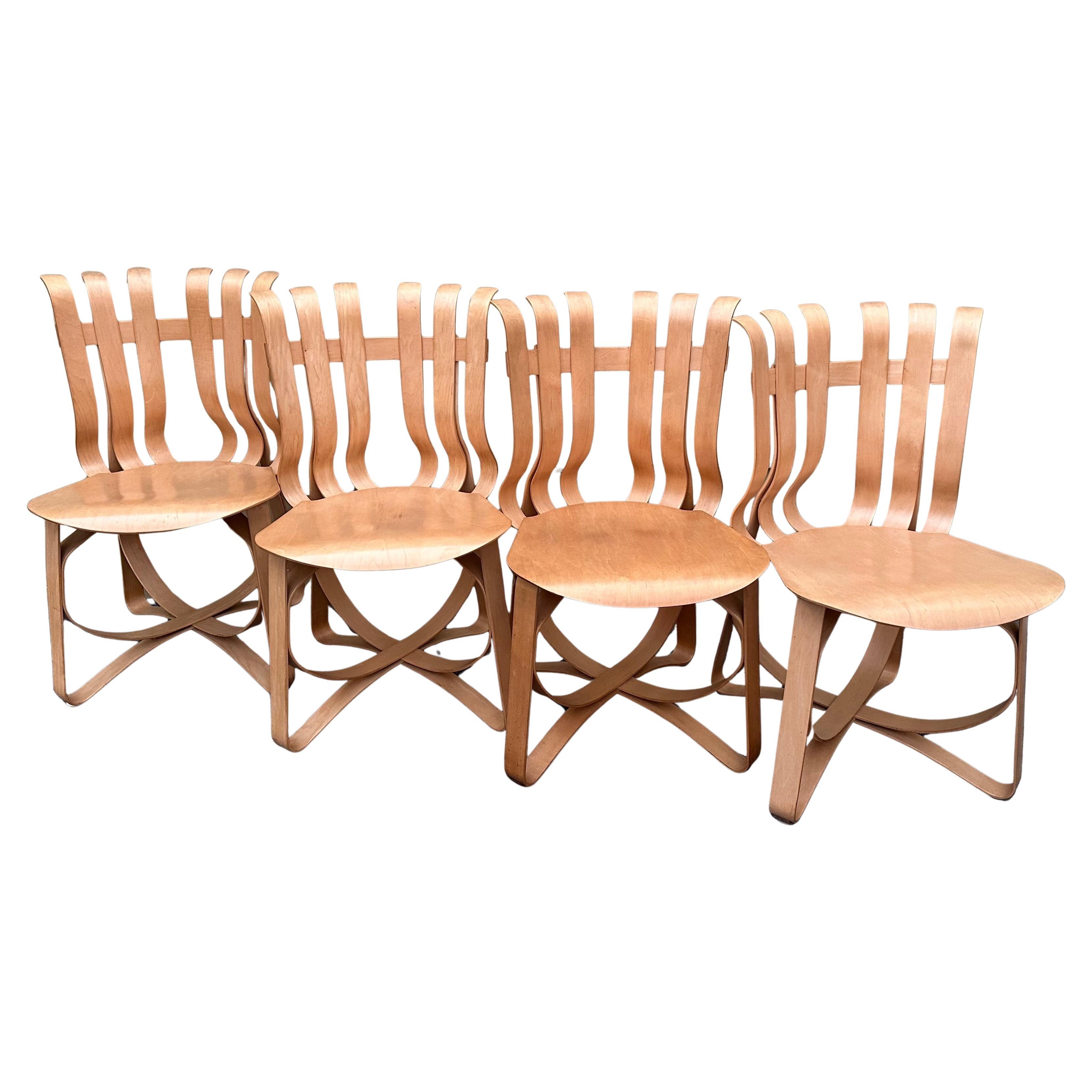 American Iconic Knoll Hat Trick Table & Chairs Dining Set by Frank Gehry Stamped & Dated For Sale