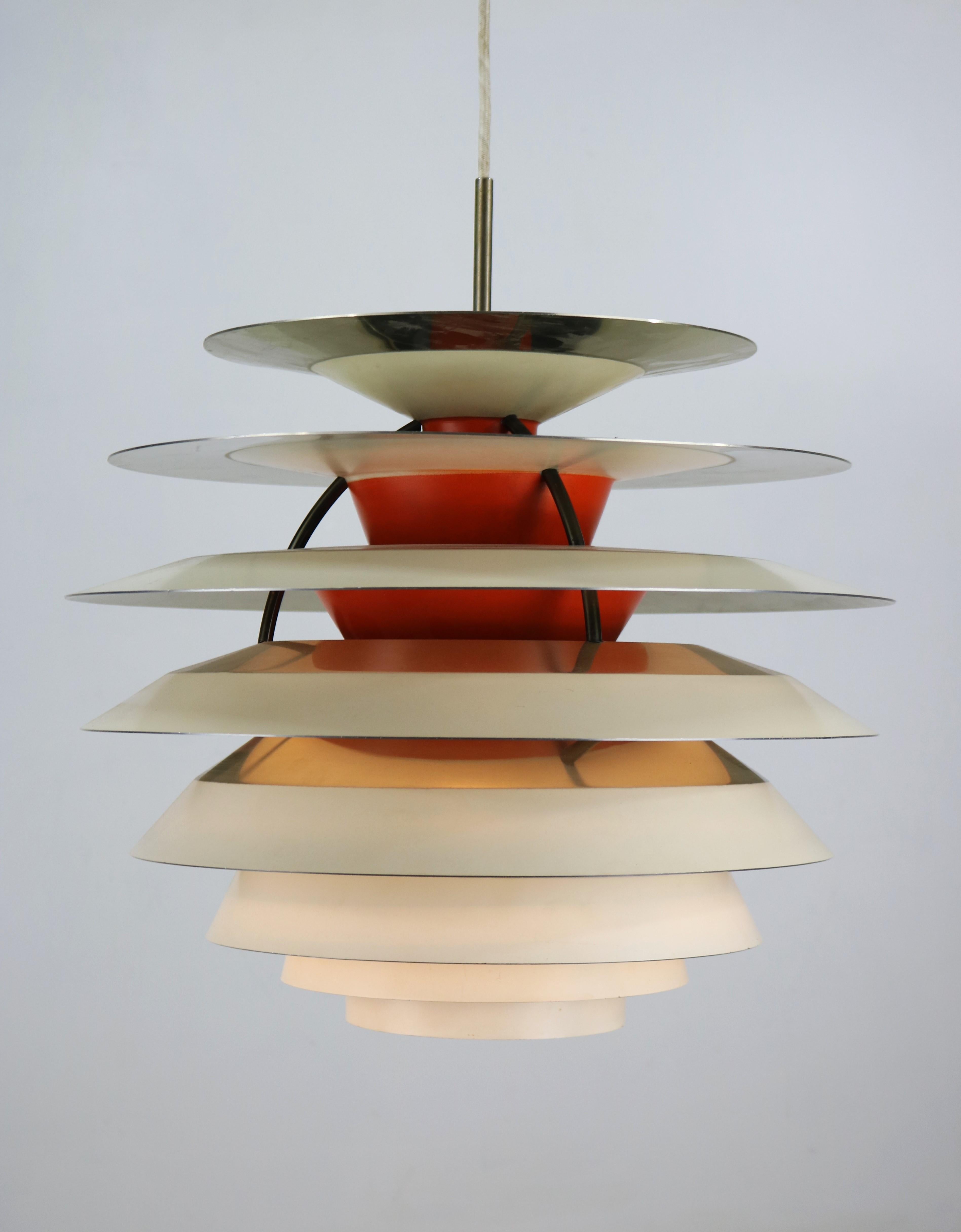 20th Century Iconic Kontrast Pendant Lamp Poul Henningsen Louis Poulsen 70s