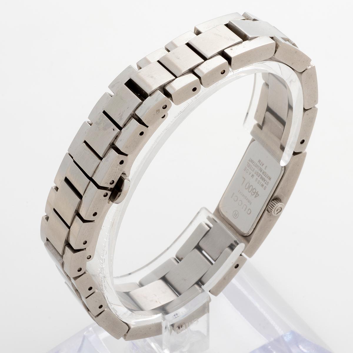 Women's or Men's Iconic Ladies Gucci Wristwatch 4600L, Mother of Pearl Dial, Diamonds, 1990's..