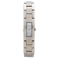 Iconic Ladies Gucci Wristwatch 4600L, Mother of Pearl Dial, Diamonds, 1990's..