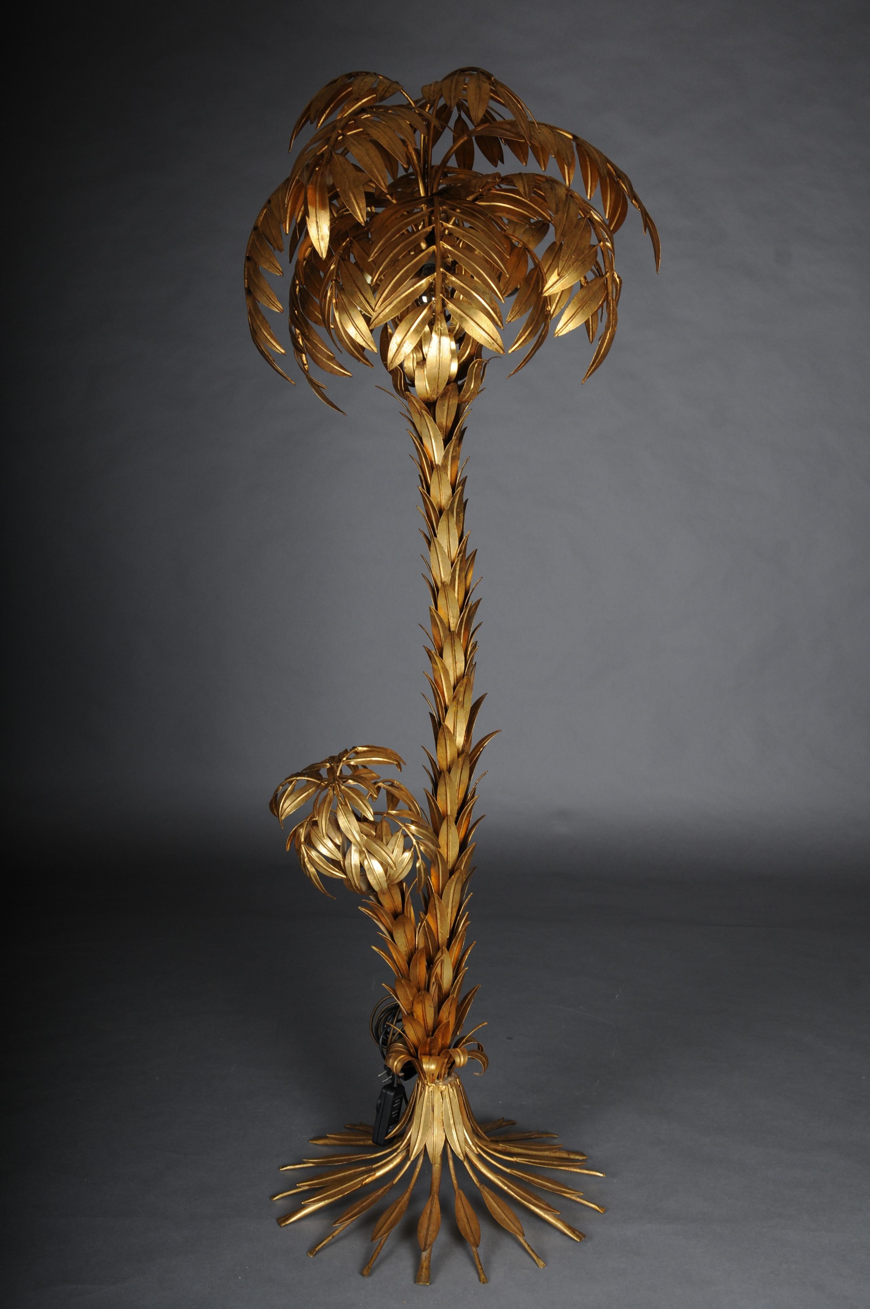 Iconic large palm floor lamp by Hans Kögl/Koegl. Gold, vintage For Sale 5