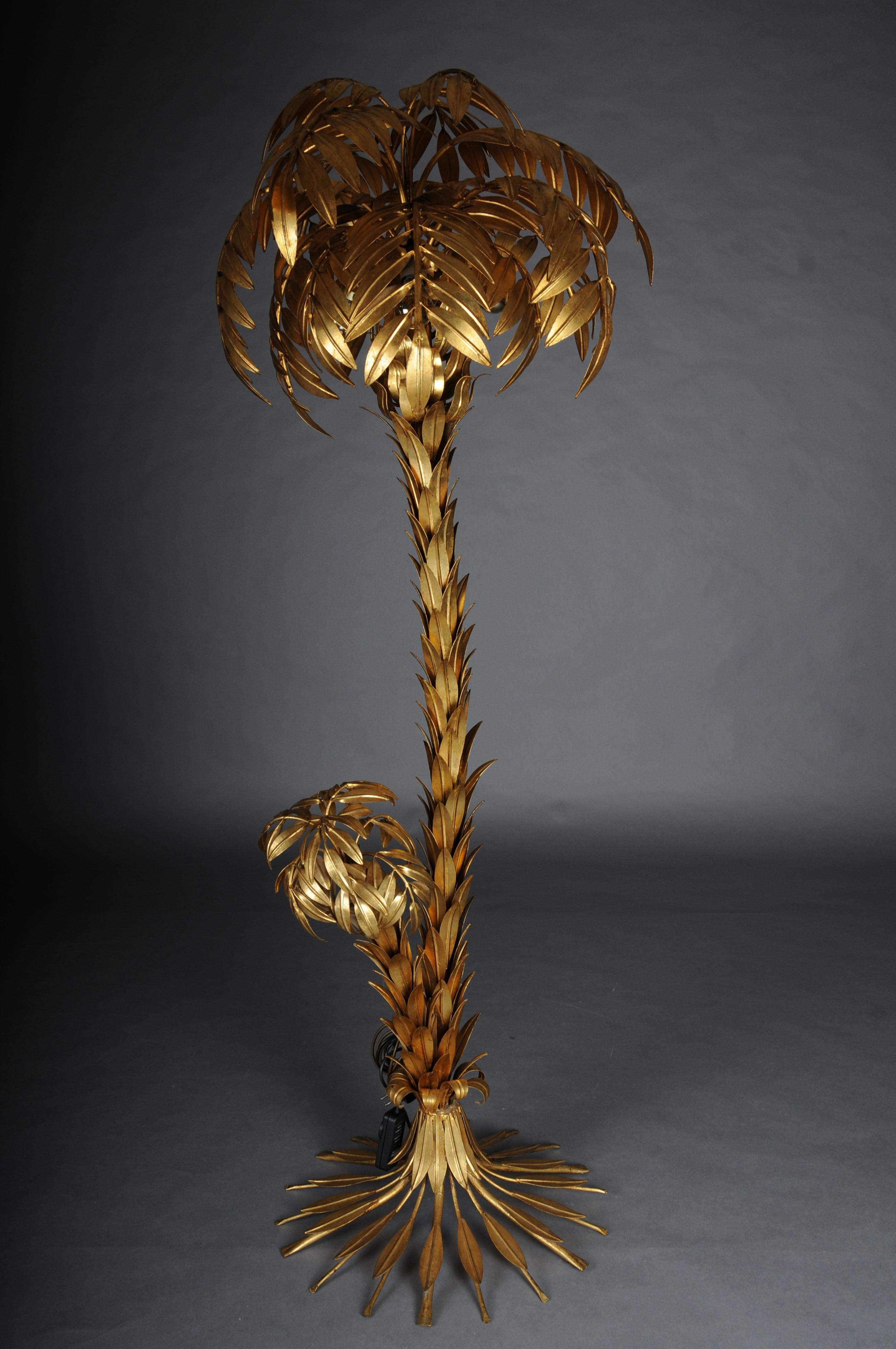 Iconic large palm floor lamp by Hans Kögl/Koegl. Gold, vintage For Sale 6