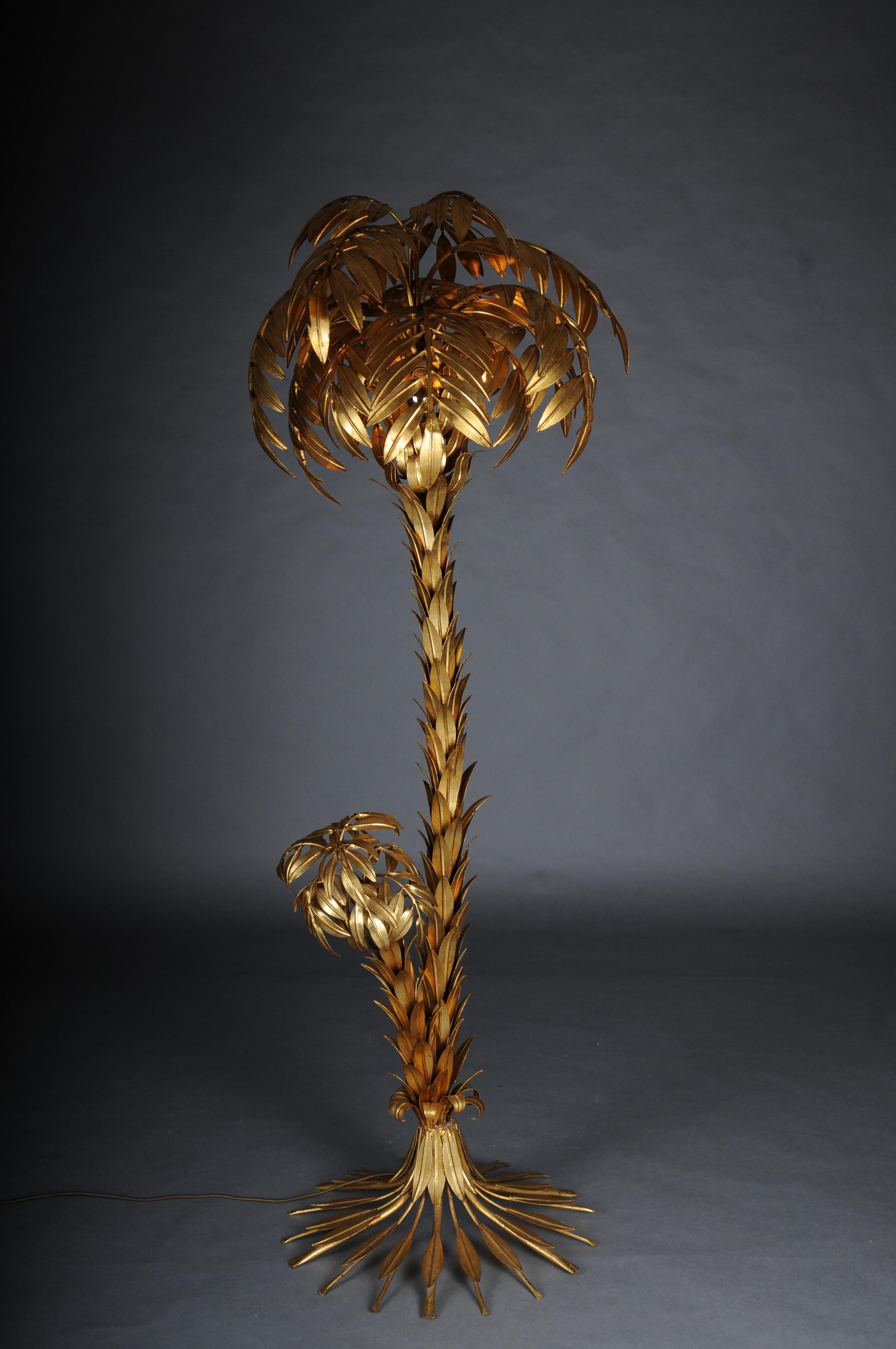 Iconic large palm floor lamp by Hans Kögl/Koegl. Gold, vintage For Sale 7