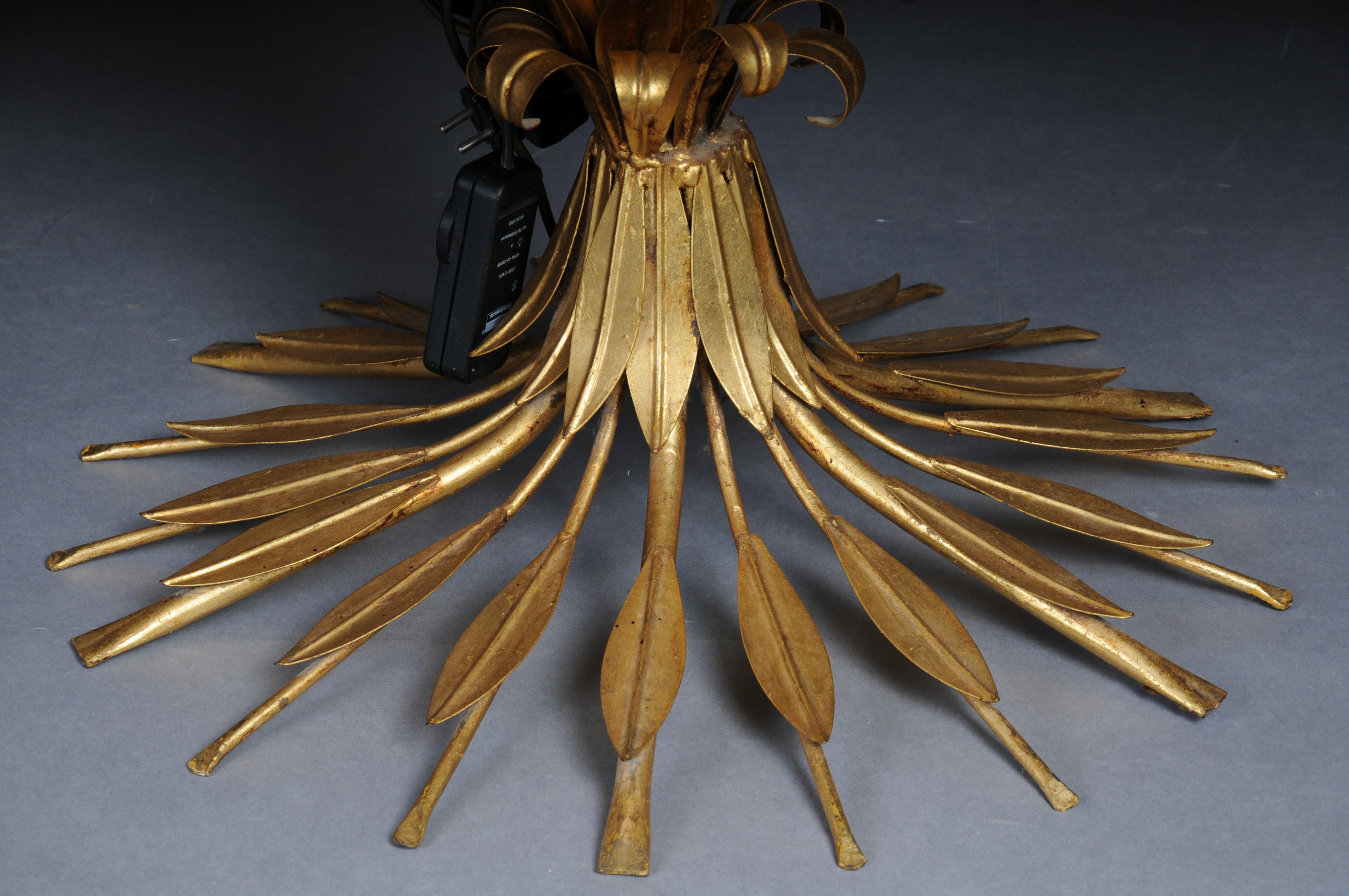 Iconic large palm floor lamp by Hans Kögl/Koegl. Gold, vintage For Sale 8