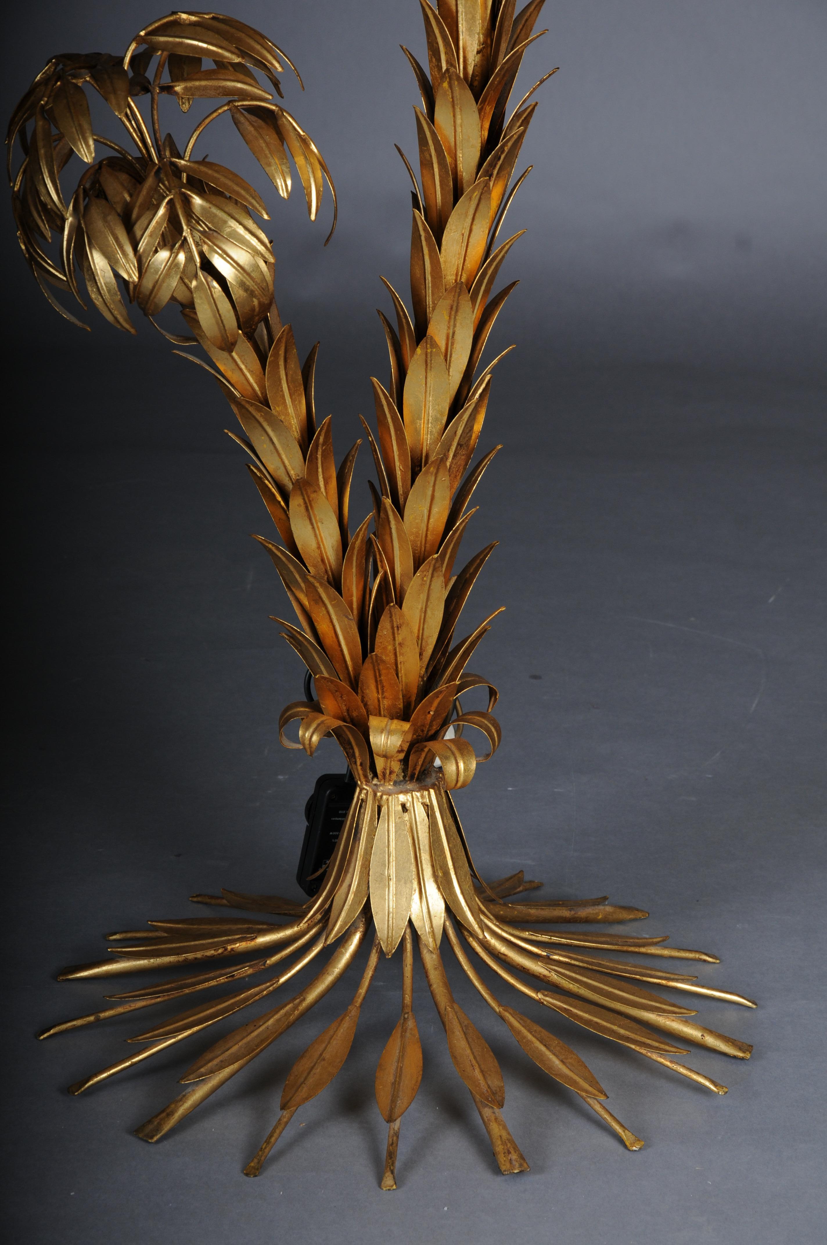 Metal Iconic large palm floor lamp by Hans Kögl/Koegl. Gold, vintage For Sale