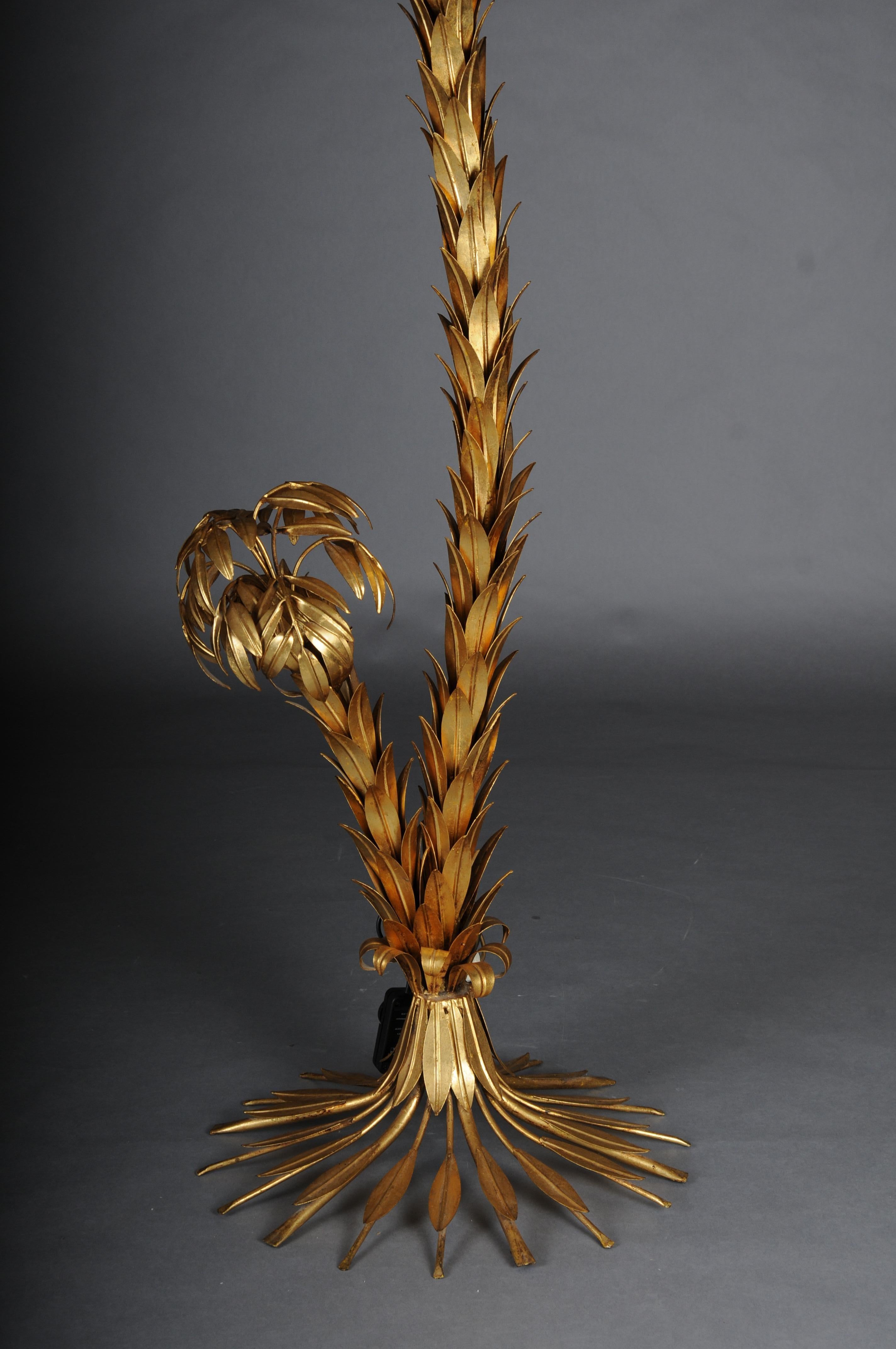 Iconic large palm floor lamp by Hans Kögl/Koegl. Gold, vintage For Sale 1