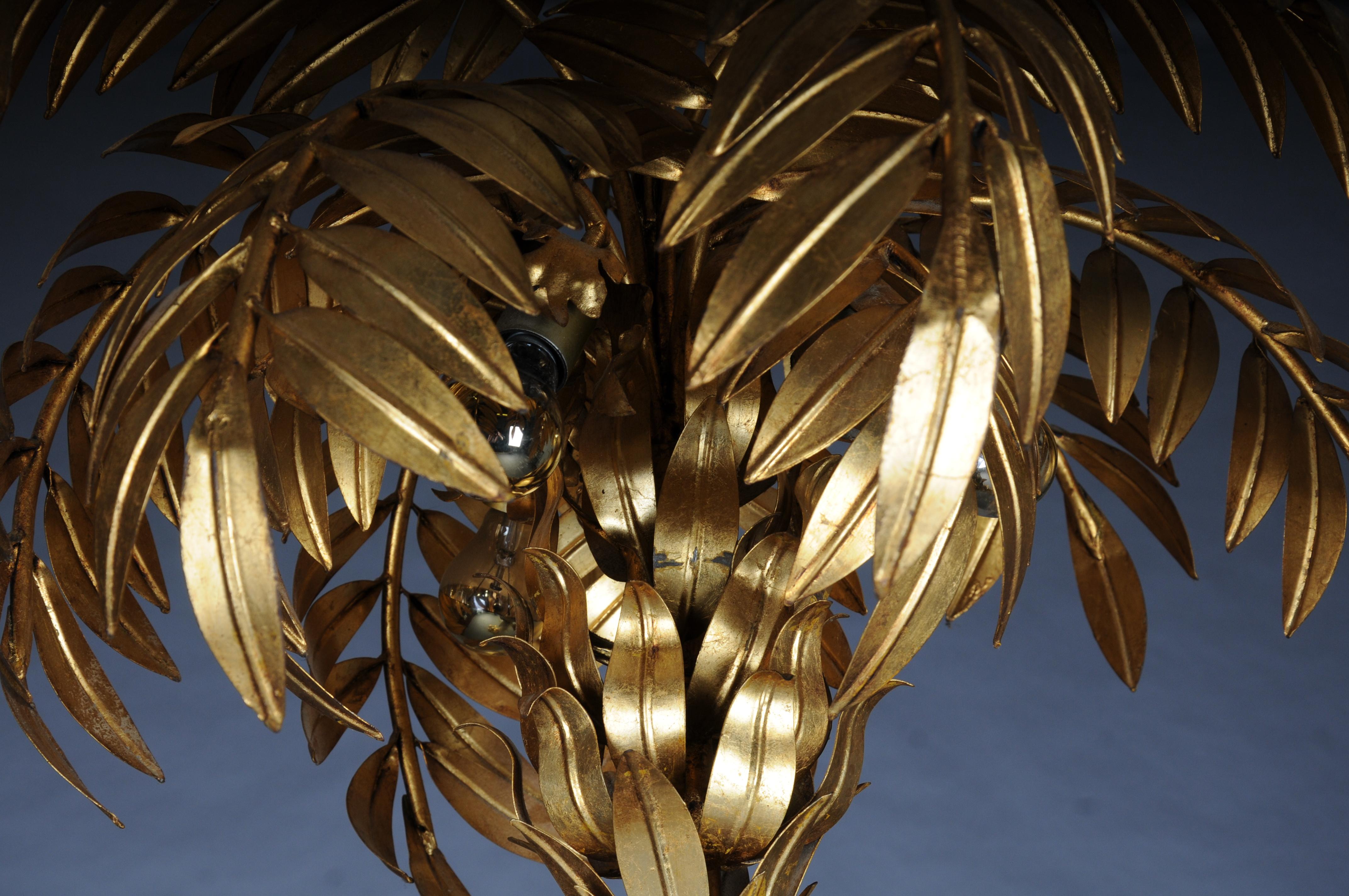 Iconic large palm floor lamp by Hans Kögl/Koegl. Gold, vintage For Sale 3