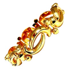 Iconic Link Wide Bracelet 14kt*