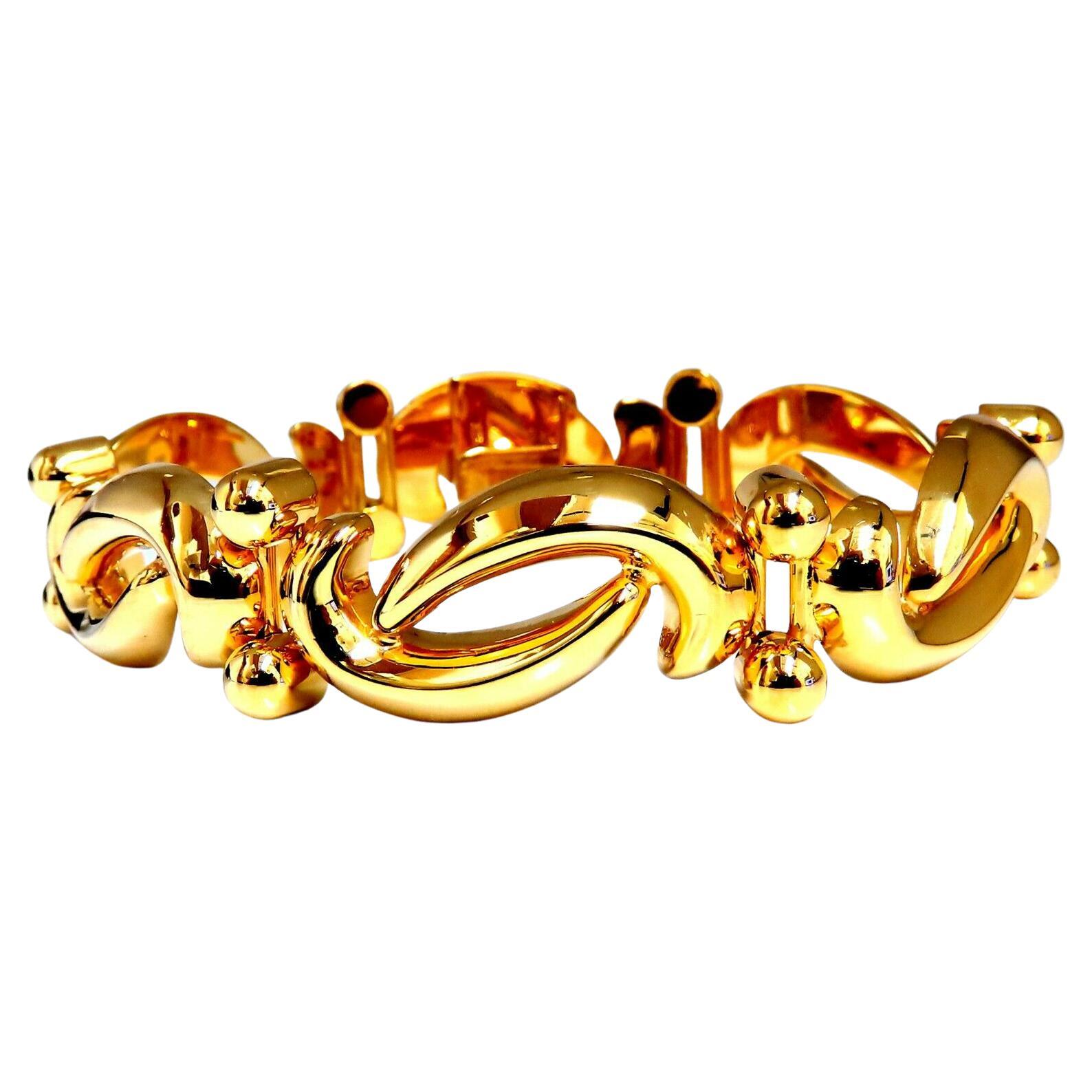 Iconic Link Wide Bracelet 14kt