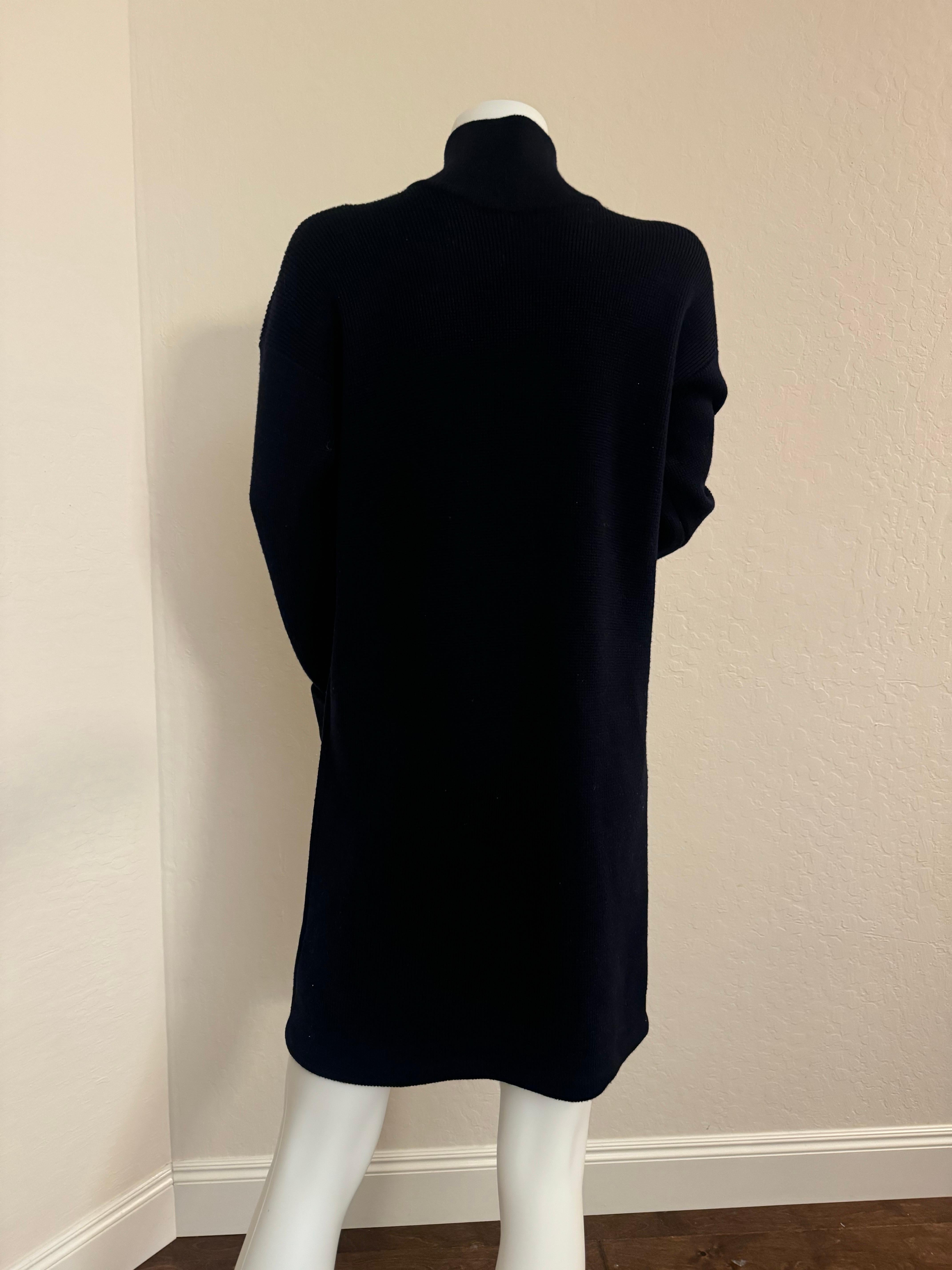 Black Iconic Logo Sweater Dress