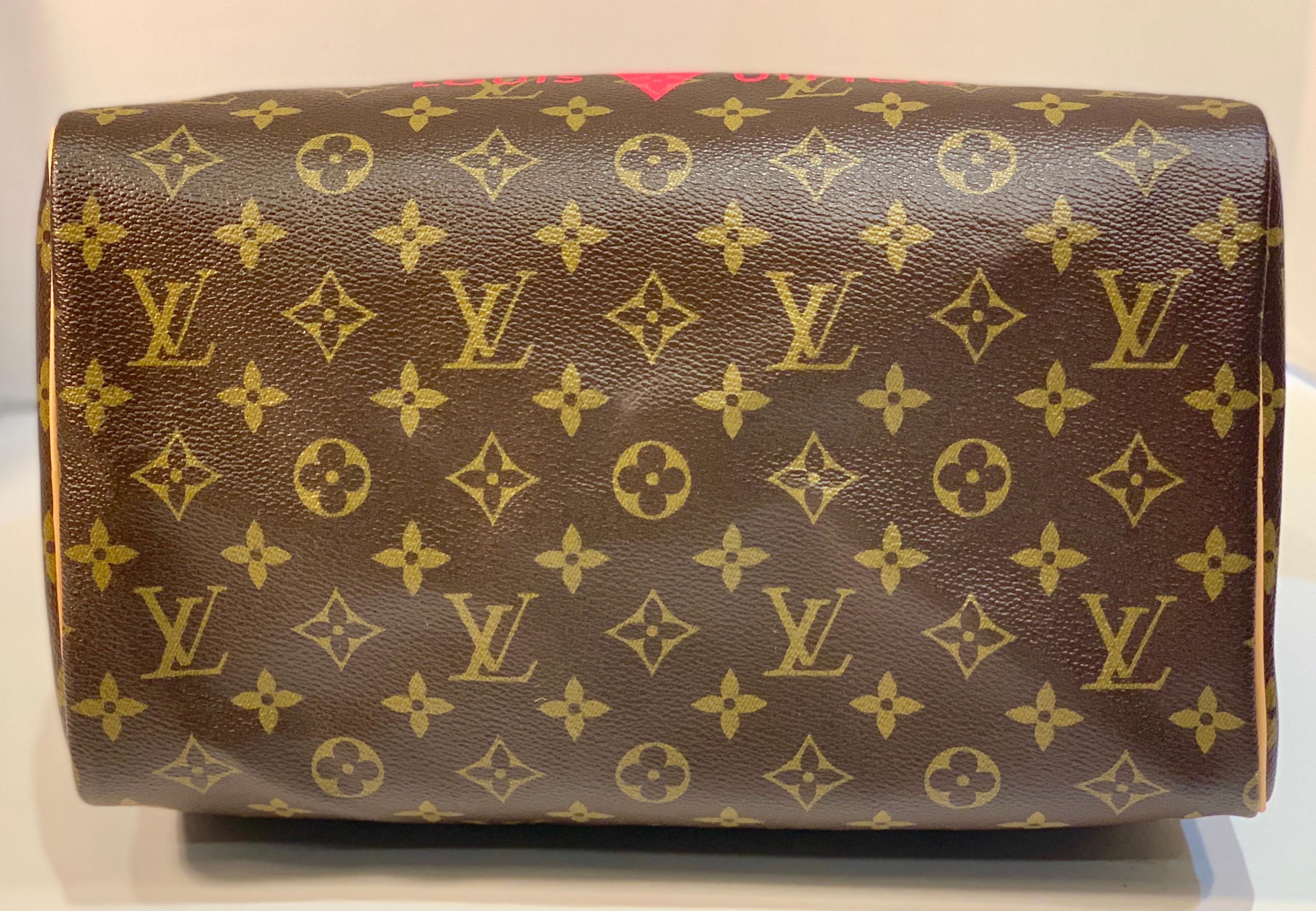 Iconic Louis Vuitton Speedy 30 Handbag Limited Edition Grenade V Monogram Canvas 3