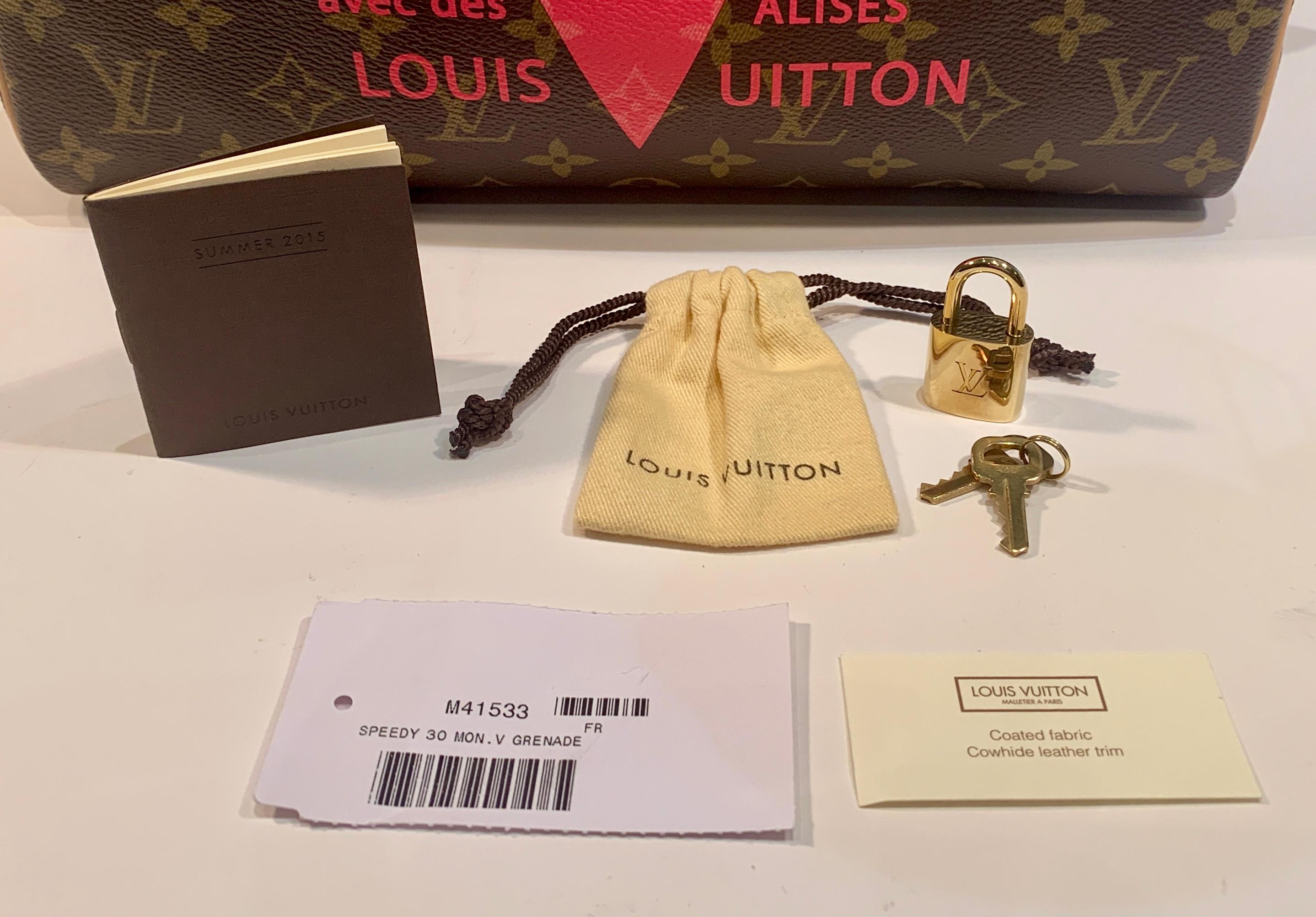 Iconic Louis Vuitton Speedy 30 Handbag Limited Edition Grenade V Monogram Canvas 7