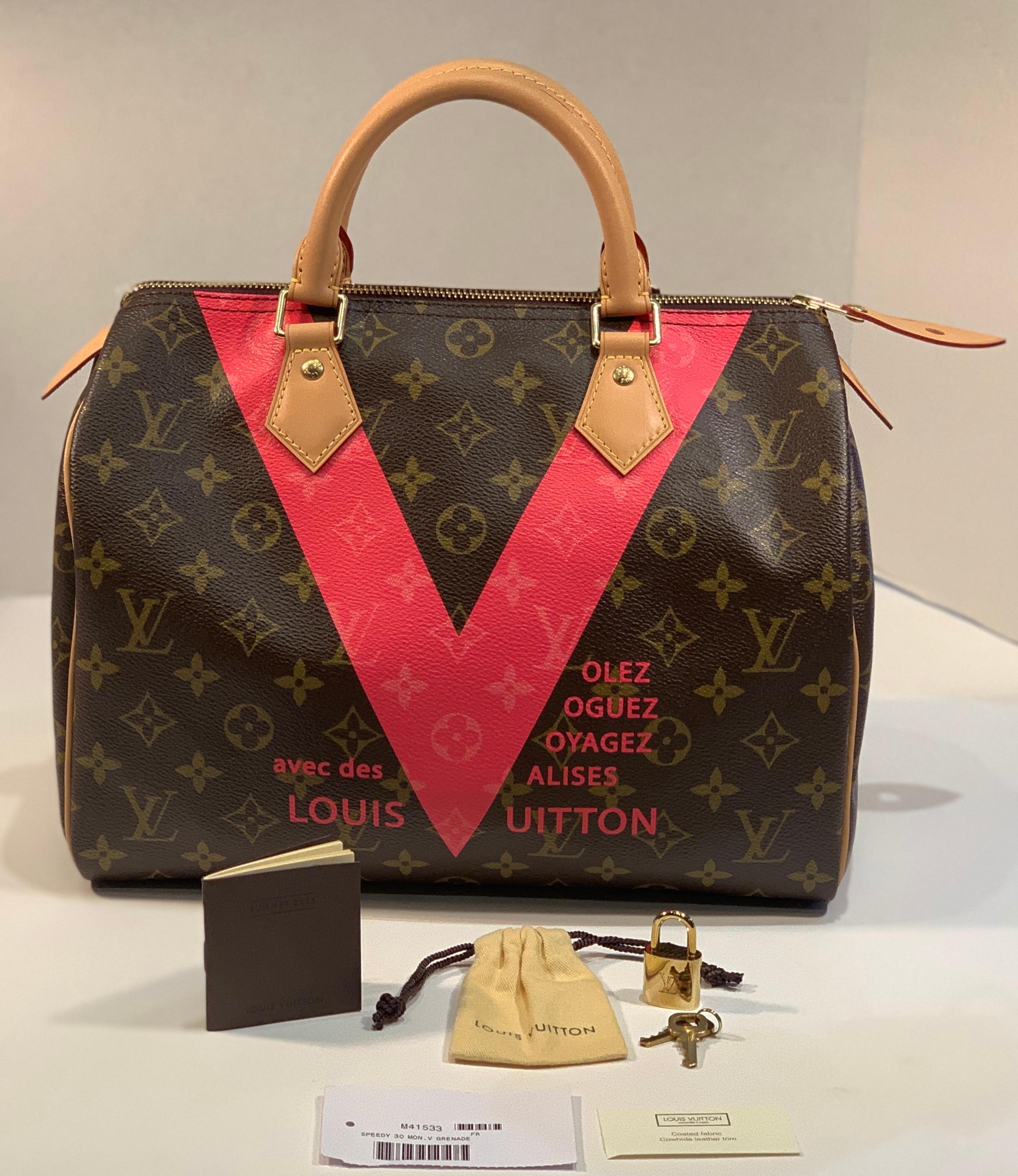 louis vuitton pink v bag